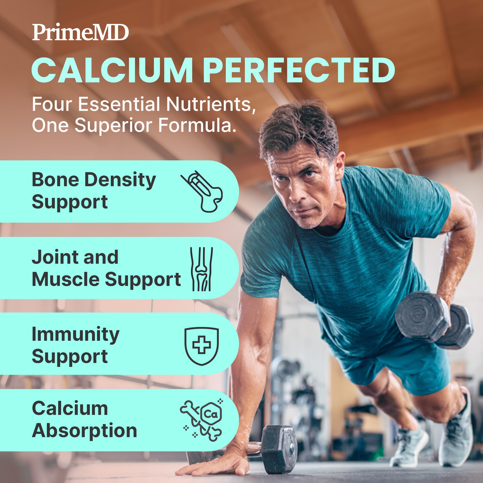 4-in-1 Calcium Supplements for Women & Men - Calcium Citrate with D3 K2 Vitamin 5000 IU - Calcium 600mg with Vitamin D3 K2 - Everyday Vitality Supplement -