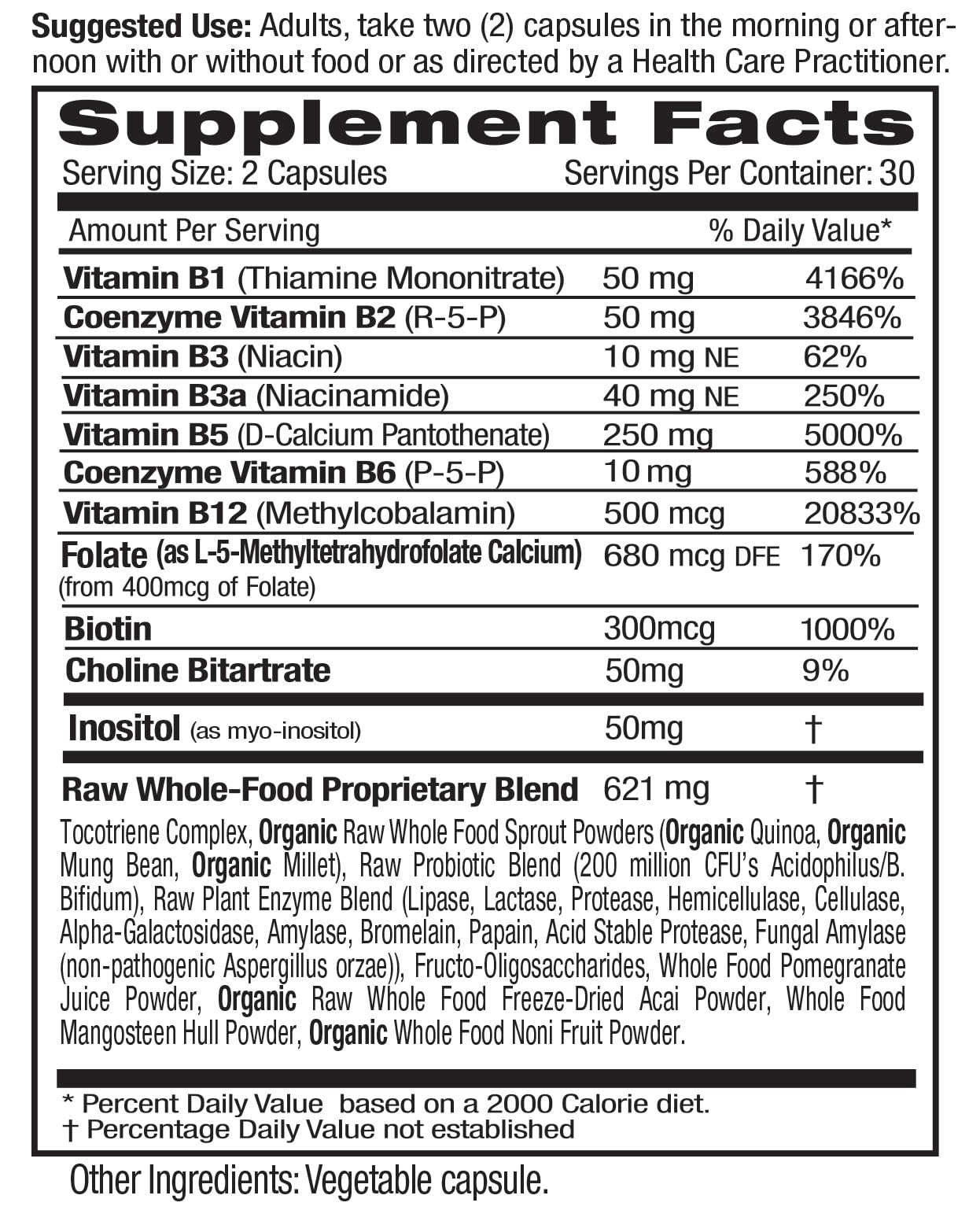 EMERALD LABS B-Healthy - Vegan Vitamin B Complex - Includes Methylated Folic Acid & Full Spectrum B Vitamins - Supports Immune, Brain & Heart Health