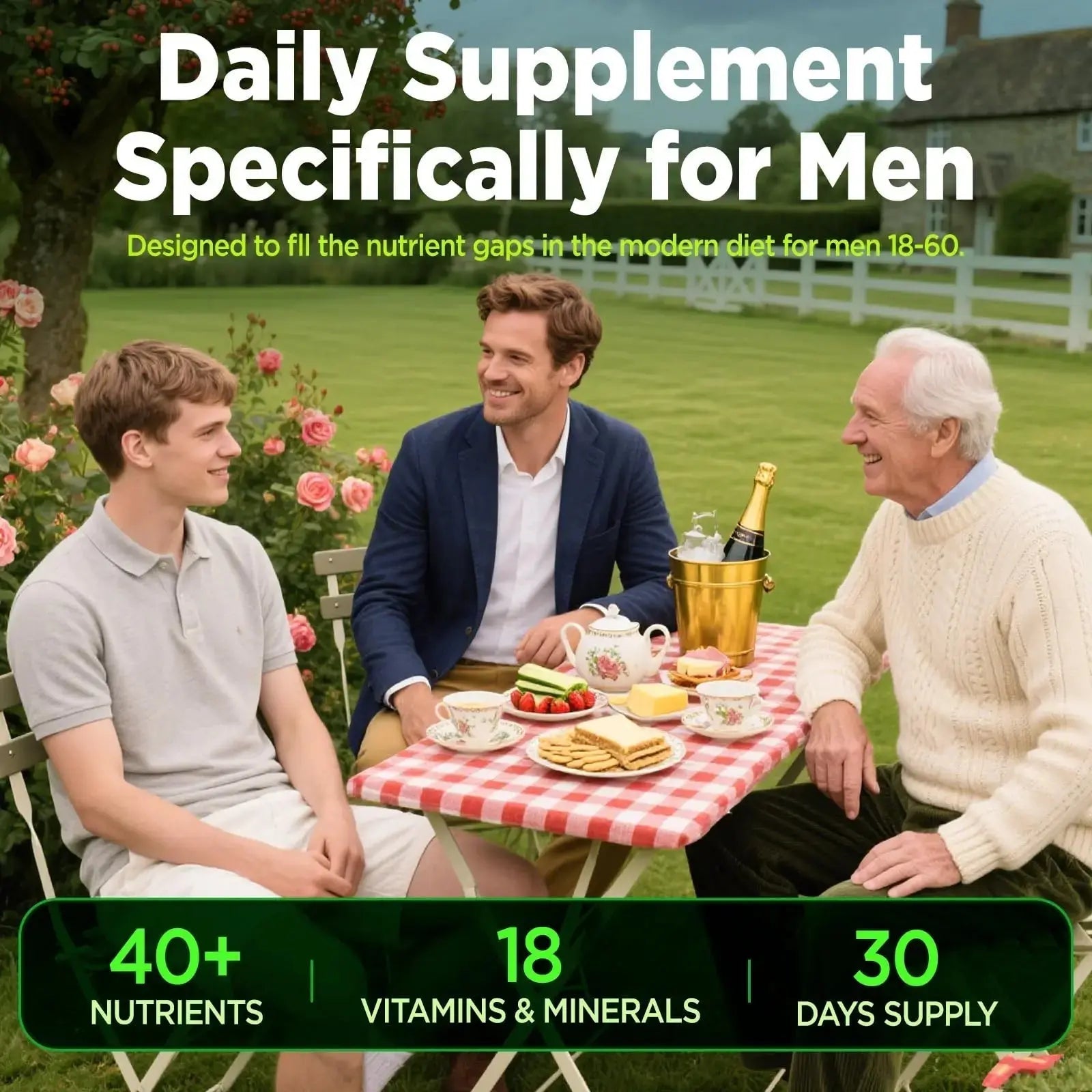 Methylated Multivitamin for Men Gummies, Men`s Multivitamins Gummies with Vitamin B Complex, A, C ,D3, E, K2, Calcium, Magnesium, Omega-3 NATISLAND Au supplements
