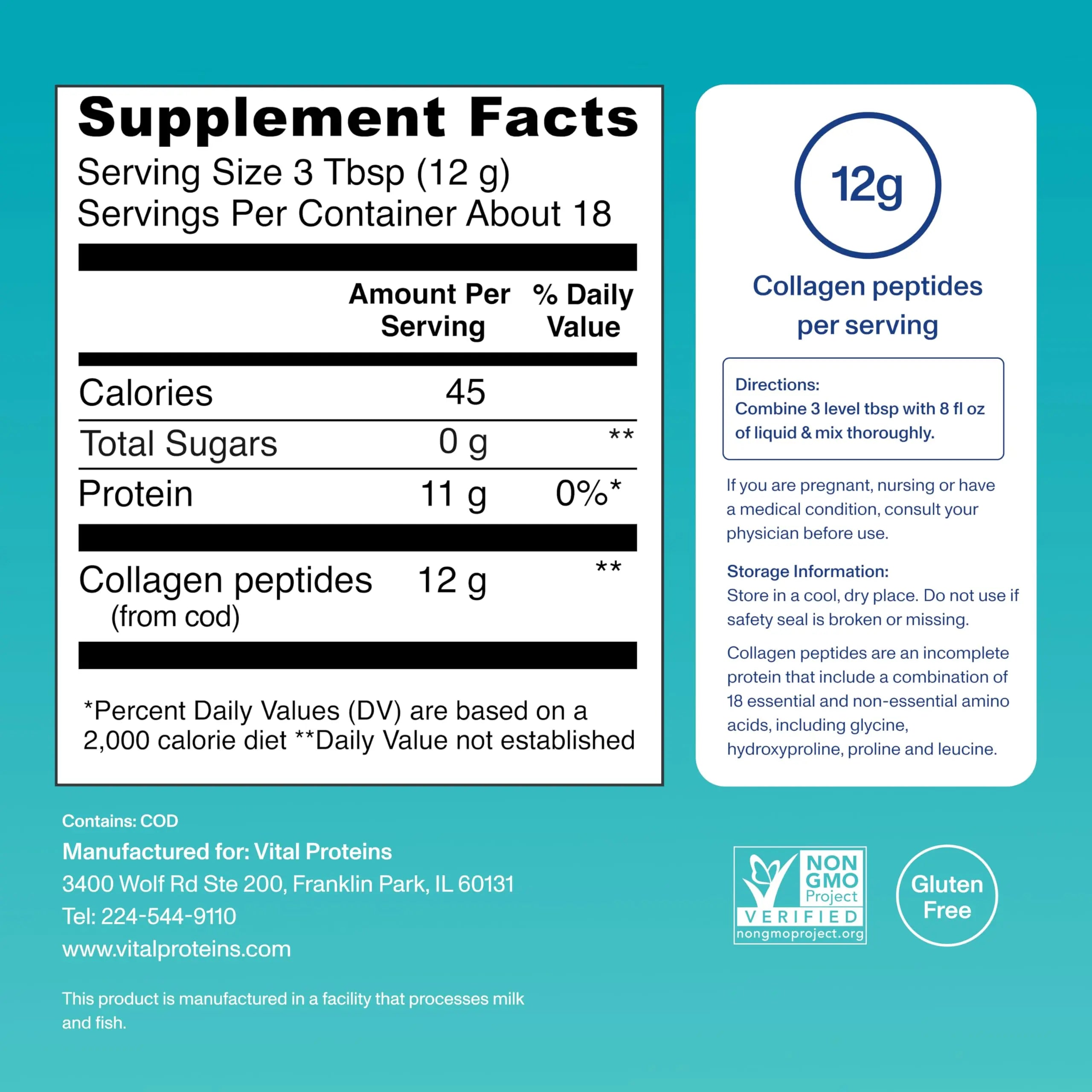 Vital Proteins Marine Collagen Peptides Powder Supplement for Skin Hair Nail Joint - Hydrolyzed Collagen Vital Proteins Au supplements