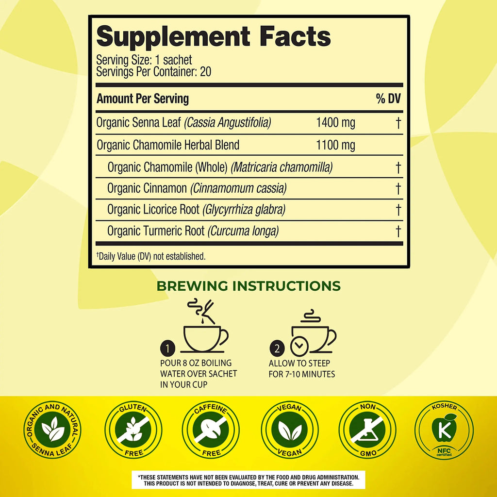 Senokot Dietary Supplement, Natural and Organic Senna Leaf, Laxative Tea for Occasional Senokot Au supplements