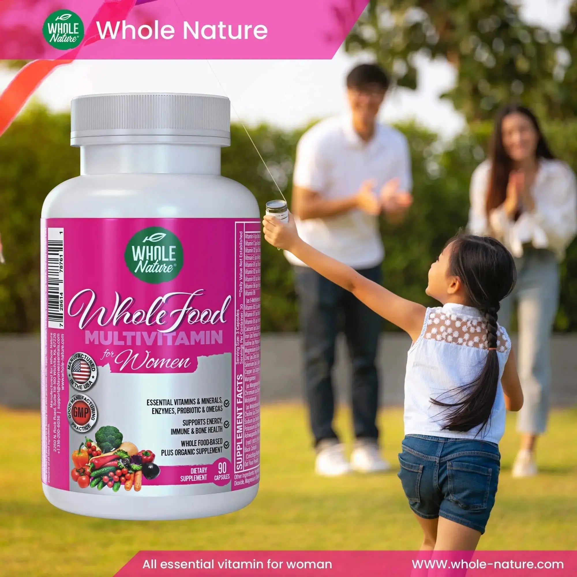Whole Nature Whole Food Multivitamin for Women Womens Multi Vitamin with Folate, B12 Methyl, Vitamins, Minerals, Probiotics and Omegas Whole Nature Au supplements