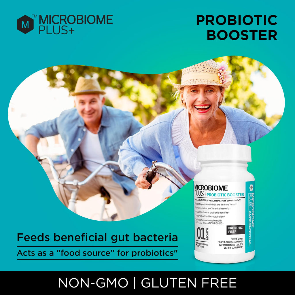 Microbiome Plus Prebiotics scFOS Prebiotic Fiber, Boosts Probiotic Benifits, GI Digestive Supplements, Allergy Safe and Gluten-Free