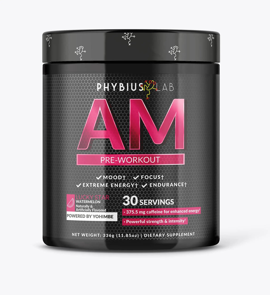 PHYBIUS Lab AM Pre-Workout (Sour Watermelon) Focus, Strength, Powder, 30 Servings PHYBIUS Lab Au supplements