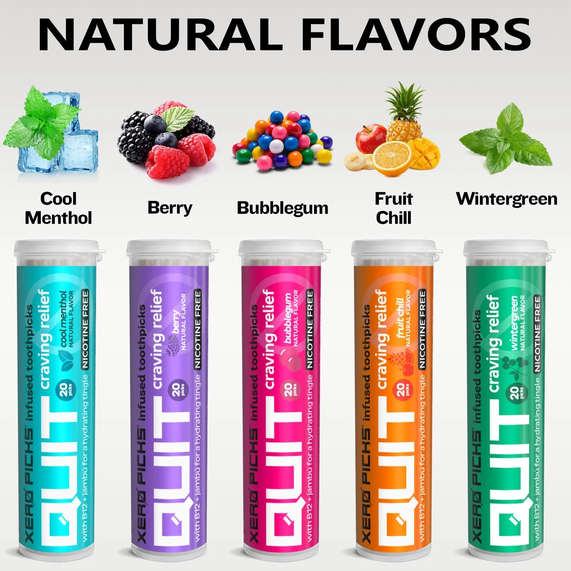 Xero Picks Infused Flavored Toothpicks to Help Quit Smoking - Nicotine Xero Picks Au supplements