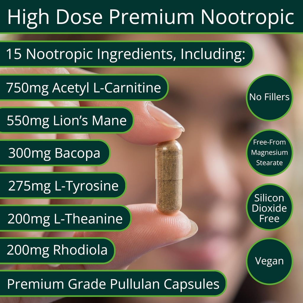 ThinkEase Brain Supplement (120 Capsules) | Memory, Mental Clarity, Focus, Cognitive Performance | Nootropic Supplement with L-Theanine, Acetyl L-Carnitine, Phosphatidylserine, Lion's Mane & More ThinkEase Au supplements