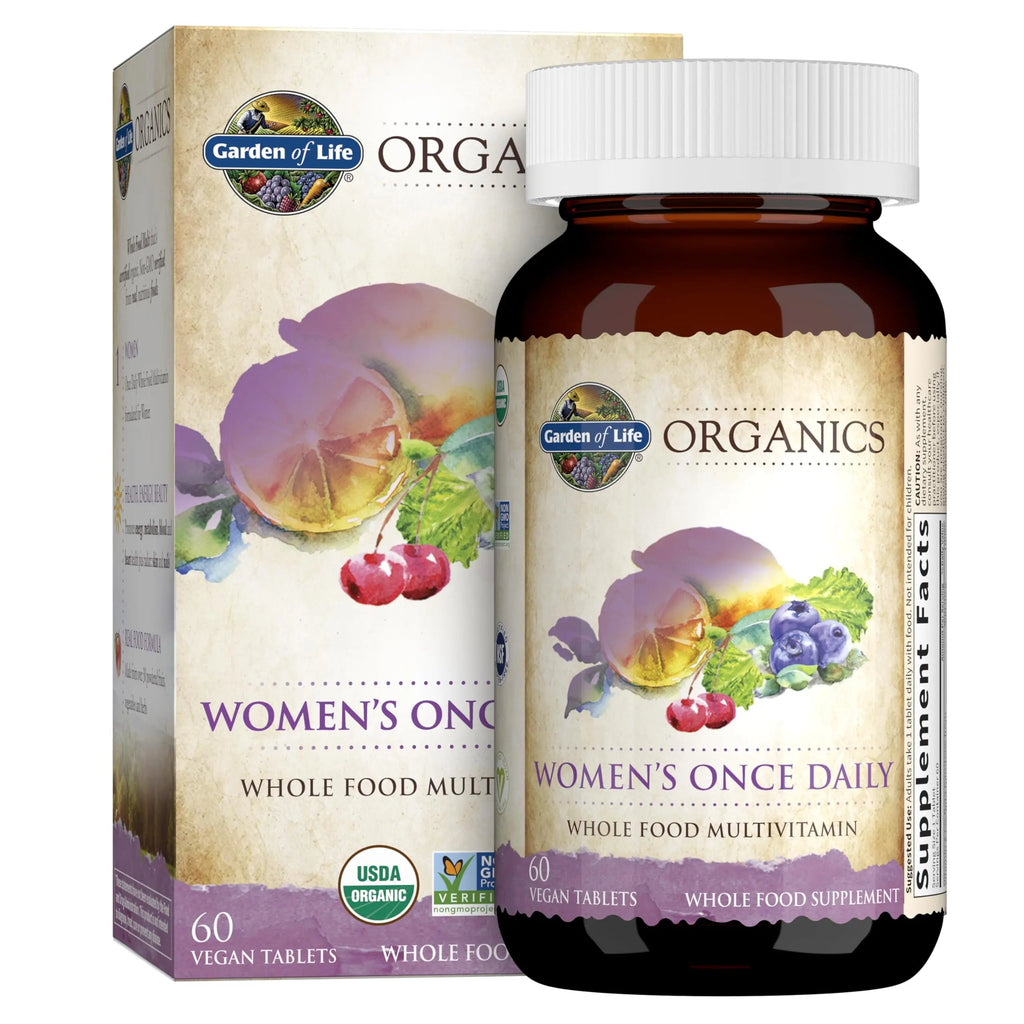 Garden of Life Organics Multivitamin for Women - Women's Once Daily Multi - Whole Food Multi with Iron, Biotin, Vegan Organic Womens Multivitamin for Health Garden of Life Au supplements