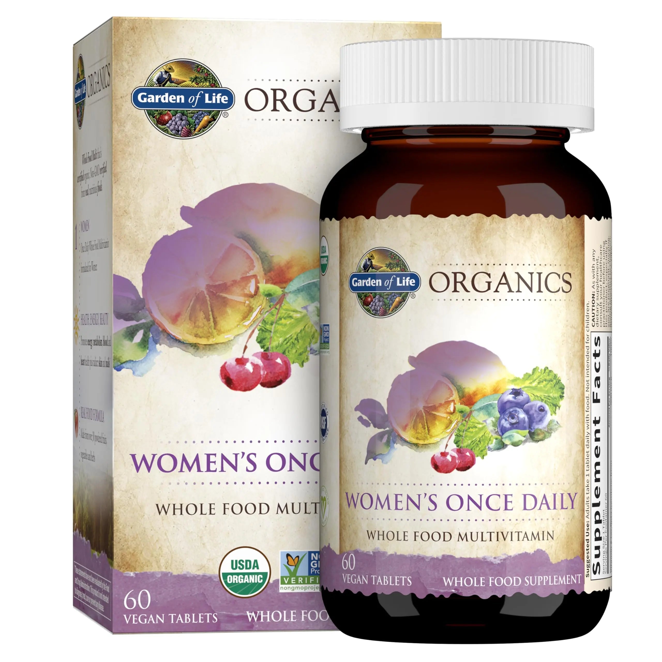 Garden of Life Organics Multivitamin for Women - Women's Once Daily Multi - Whole Food Multi with Iron, Biotin, Vegan Organic Womens Multivitamin for Health Garden of Life Au supplements