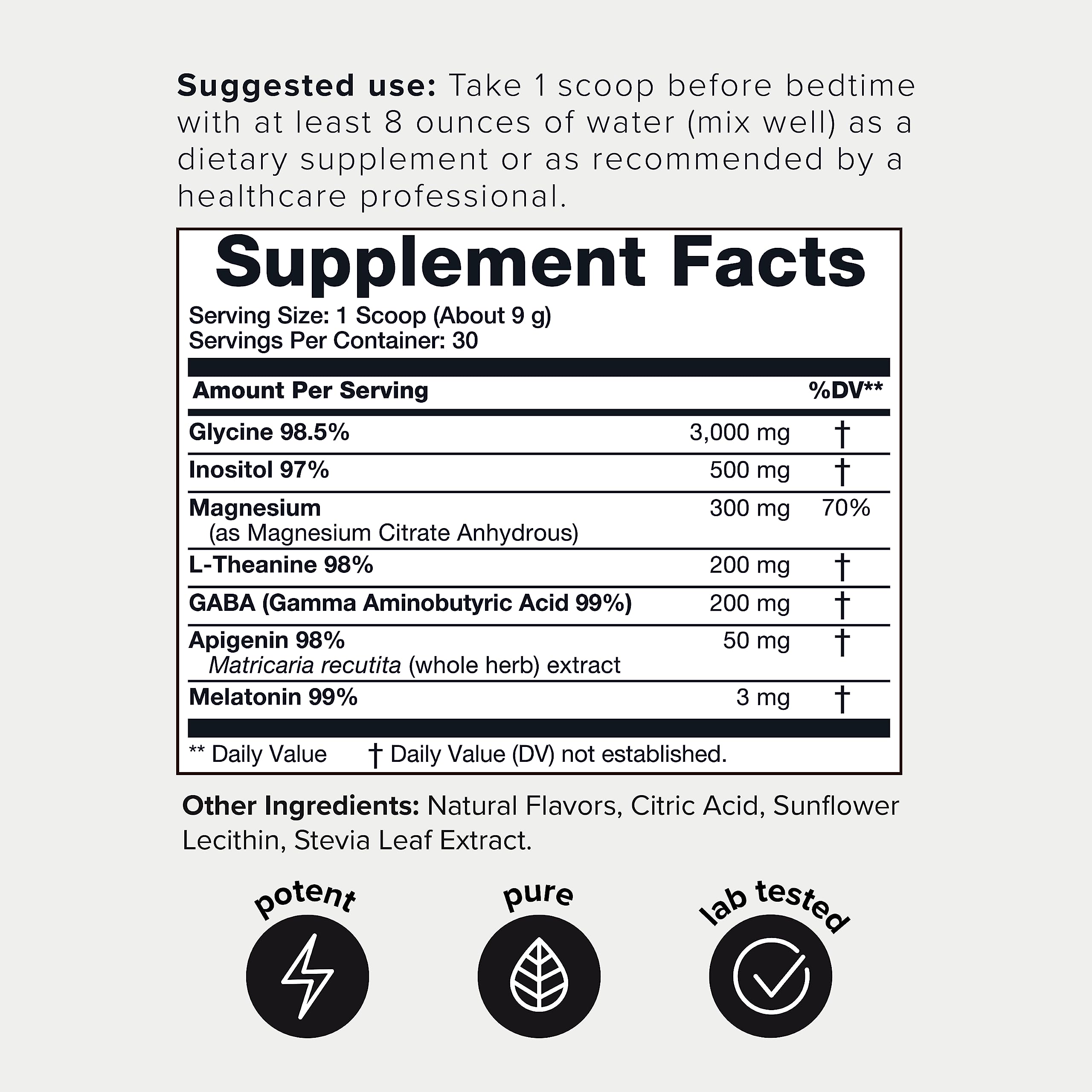 4,500mg Apigenin & Glycine Sleep Huberman Stack with 98% Apigenin, 98.5% Glycine Toniiq Au supplements