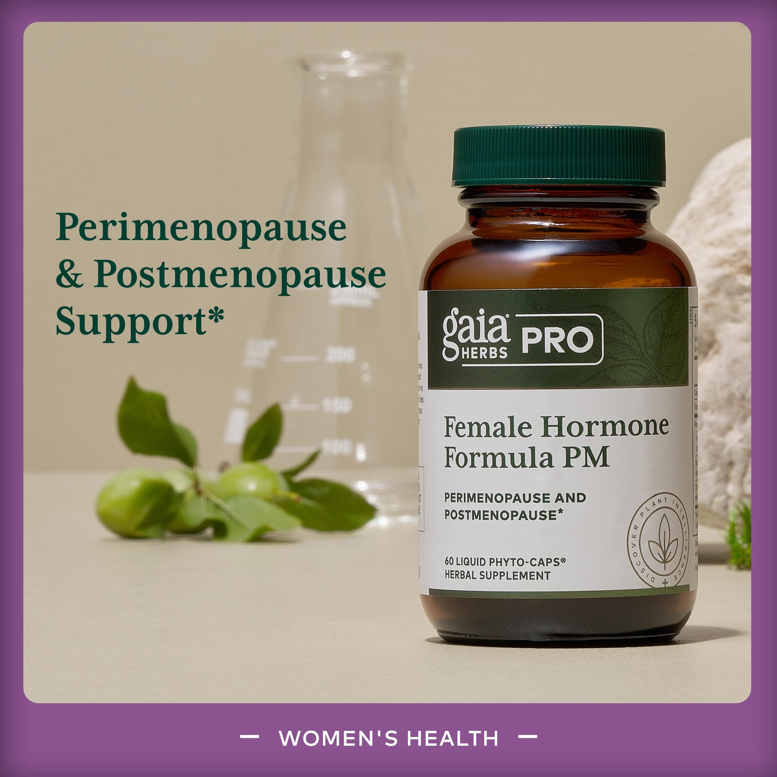 Gaia Herbs Pro Female Hormone Formula PM - Women's Health Supplement for Menopause & Sleep Support - Black Cohosh & St. John's Wort - Vegan, Soy-Free & Gluten-Free - 60 Liquid Phyto-Caps (30 Servings) Gaia Herbs PRO Au supplements