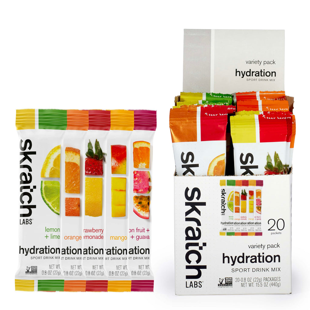 Skratch Labs Hydration Packets - Hydration Drink Mix, Variety Pack (20 Single Serving Packets) - Electrolyte Powder Developed for Athletes and Sports Performance,