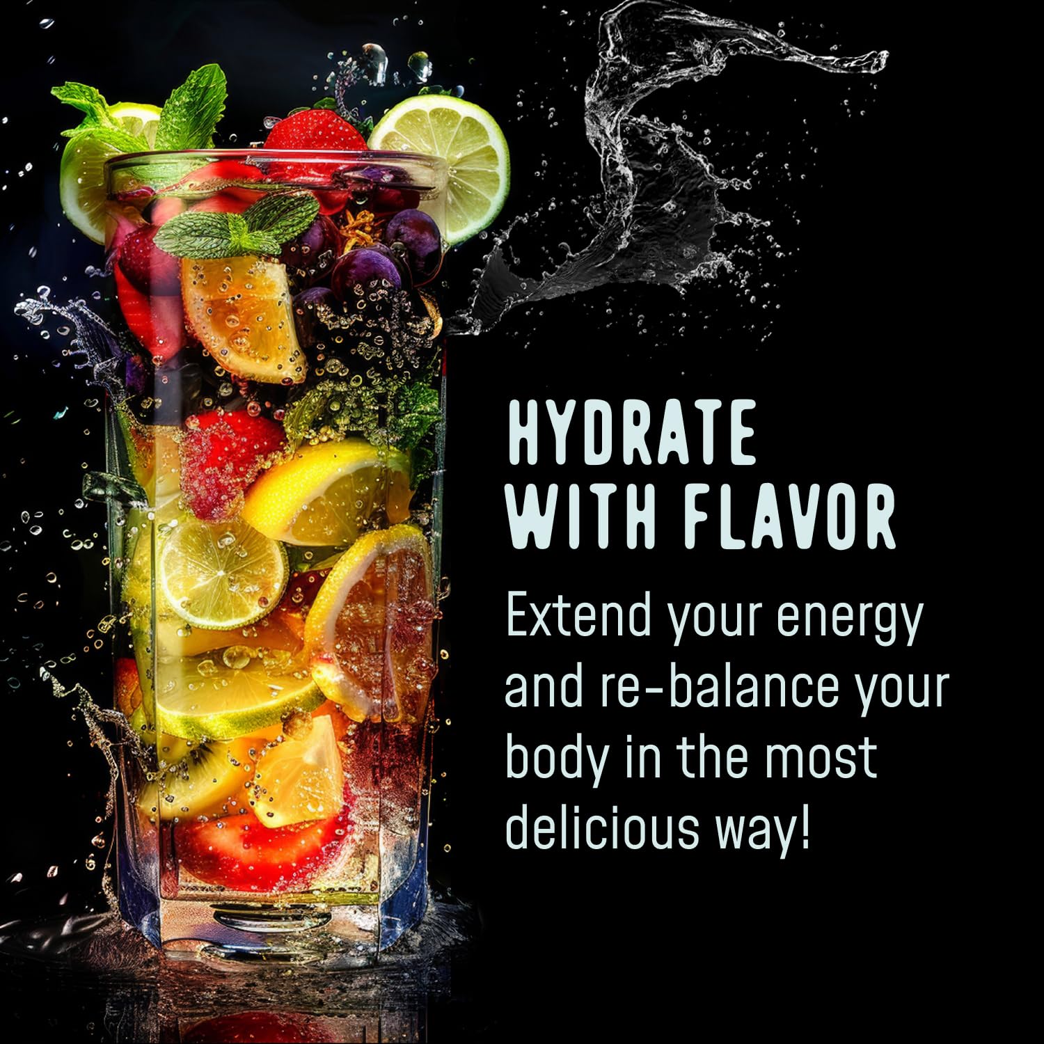 FlavCity Electrolytes Powder Packets - 28 Hydration Packets, Variety Pack - No Added Sugar - Hydration Powder with Real Fruit & Unrefined Sea Salt