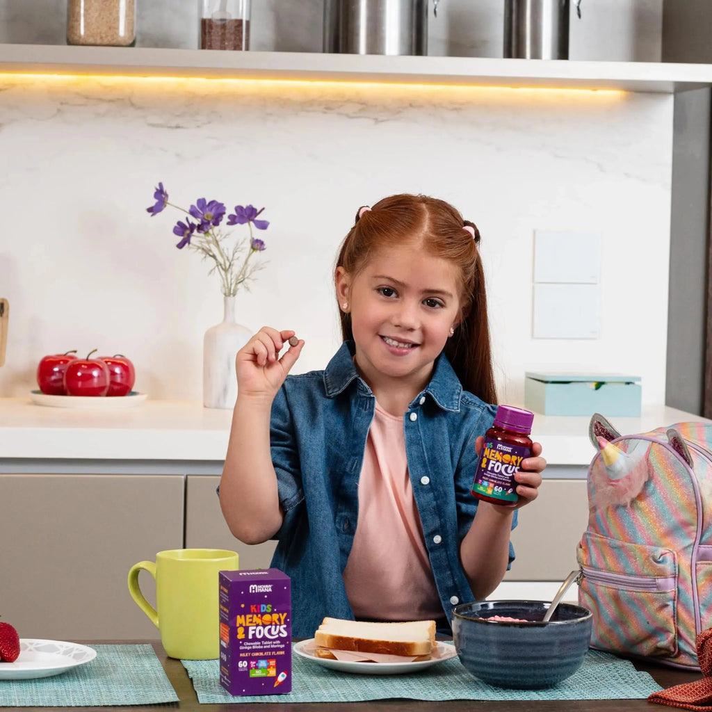 Chewable Chocolate Kids Multivitamin with Probiotic, Vitamin C, Ginkgo Nut, Colostrum, Moringa - Kids Vitamins Immune Support MOMMY HANA Au supplements