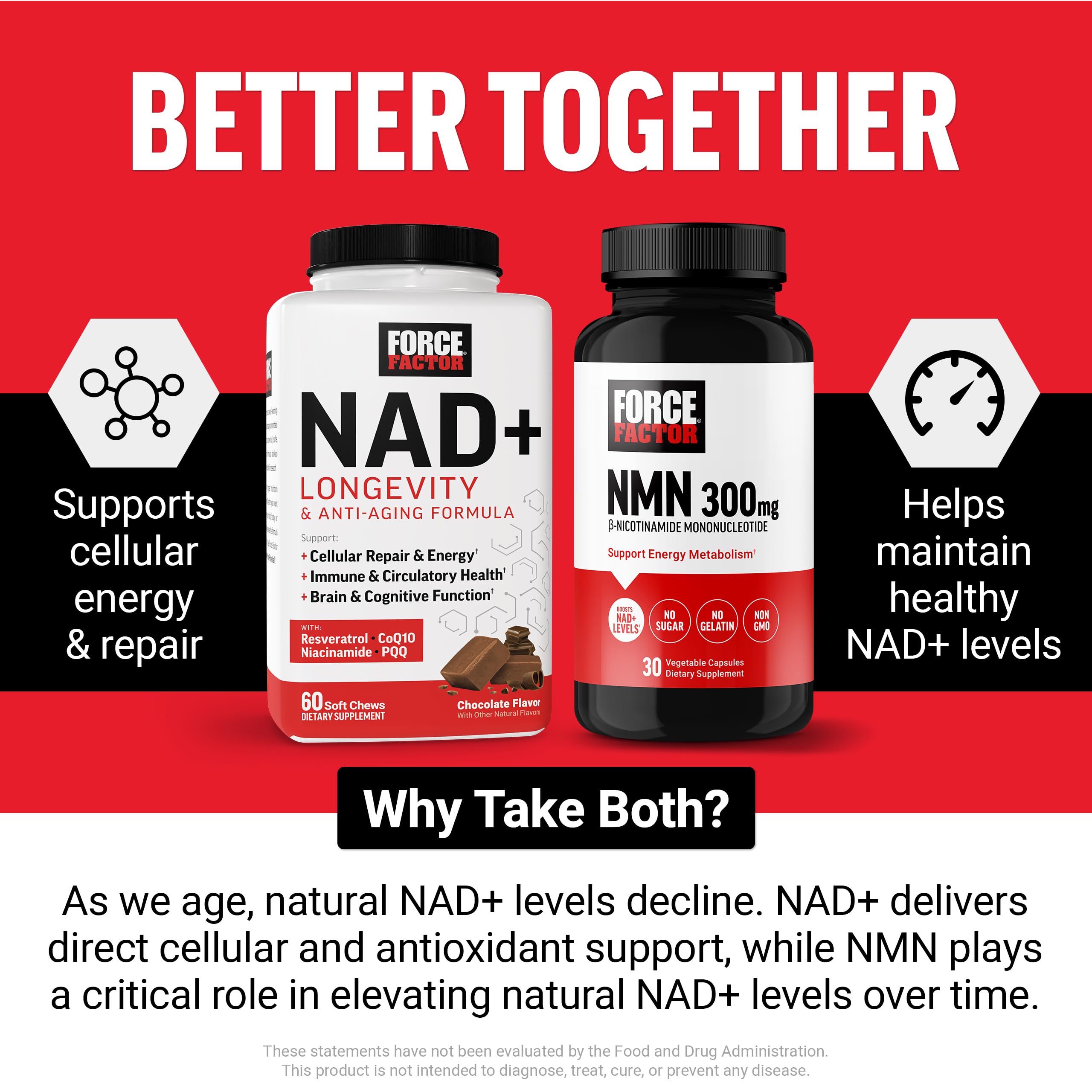 Force Factor NMN Supplement, Nicotinamide Mononucleotide to Support Healthy Aging and Energy Metabolism, Boosts NAD+ Levels, No Gelatin, Non-GMO, 30 Vegetable Capsules Force Factor Au supplements