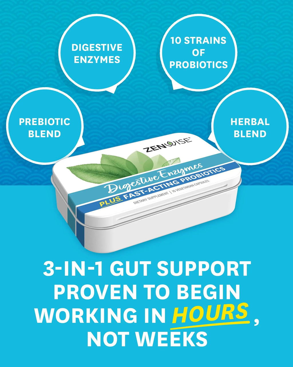 Zenwise Digestive Enzymes - Probiotic Multi Enzyme with Probiotics, 45 ct Zenwise Health Au supplements