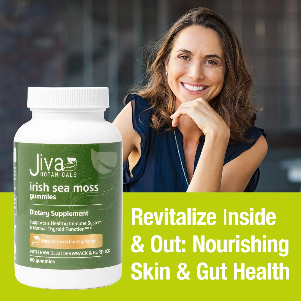 Jiva Botanicals - Irish Sea Moss Gummies with Bladderwrack & Burdock Root 3000mg Jiva Botanicals Au supplements