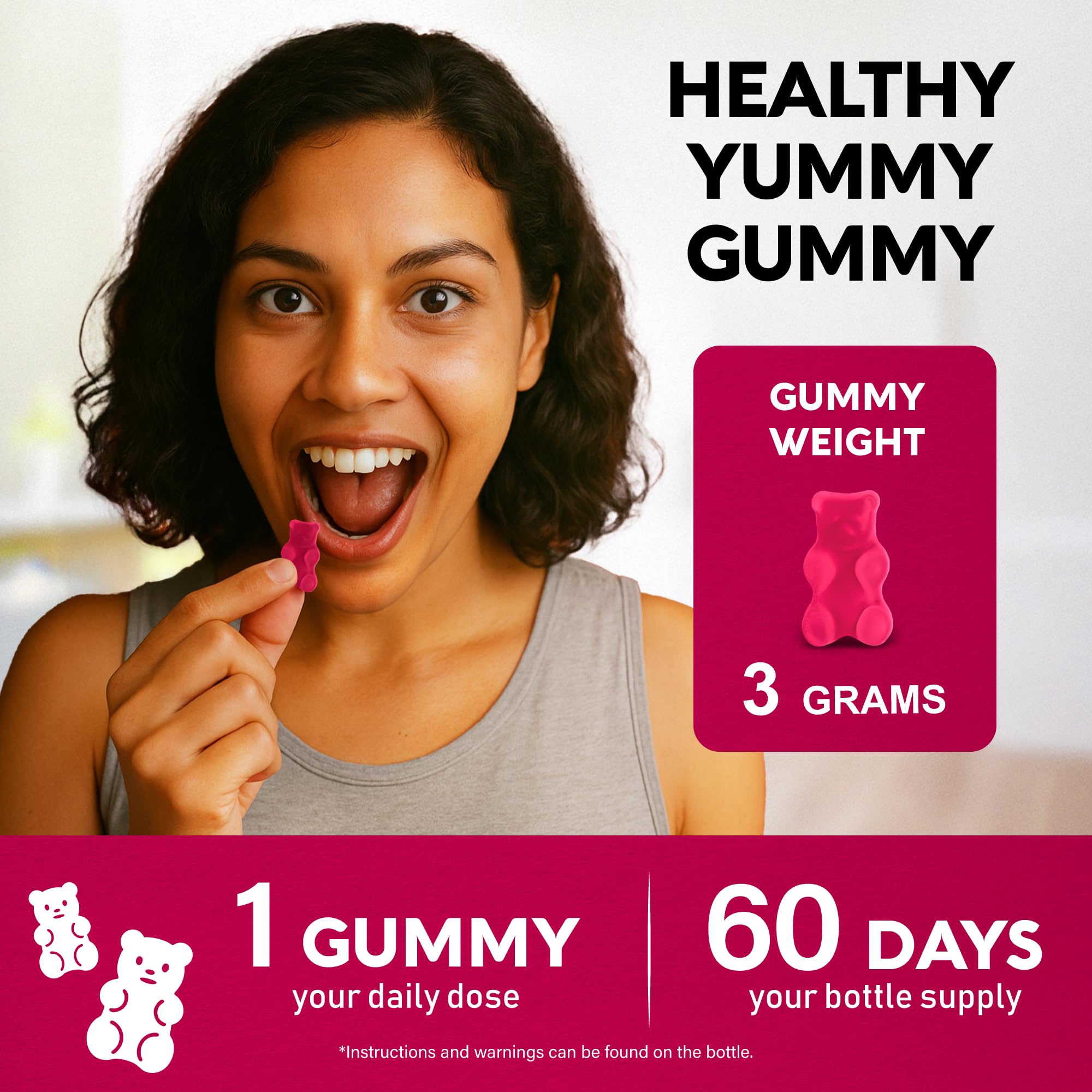 Vitamin B-Complex Gummies for Women & Men - Vitamin B12, B1, B2, B3, B5, B6, B7 & B9 - B Complex with Vitamin C & Choline - Energy, Brain & Mood