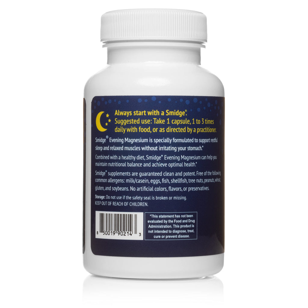 Smidge® Evening Magnesium Capsules, 60 ct. Pure, Non-GMO Magnesium Supplement to Support Rest & Relaxation. Smidge Au supplements