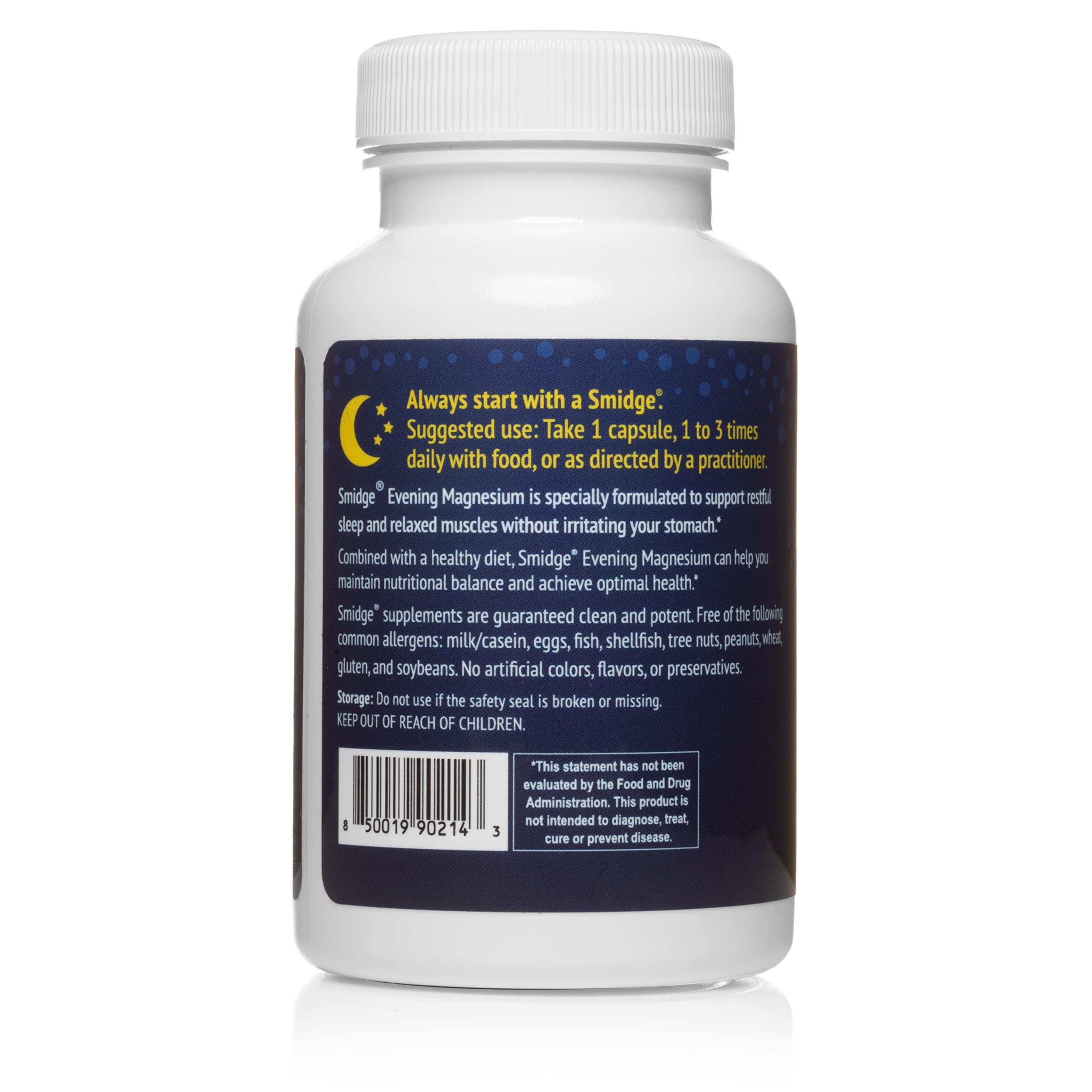 Smidge® Evening Magnesium Capsules, 60 ct. Pure, Non-GMO Magnesium Supplement to Support Rest & Relaxation. Smidge Au supplements