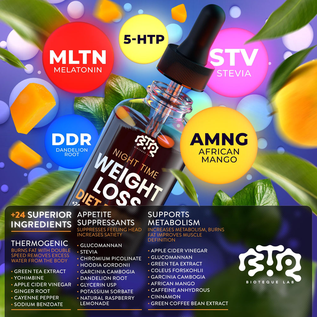 BIOTEQUELAB Night Time Weight Loss Diet Drops - Appetite Control, Fat BIOTEQUELAB Au supplements