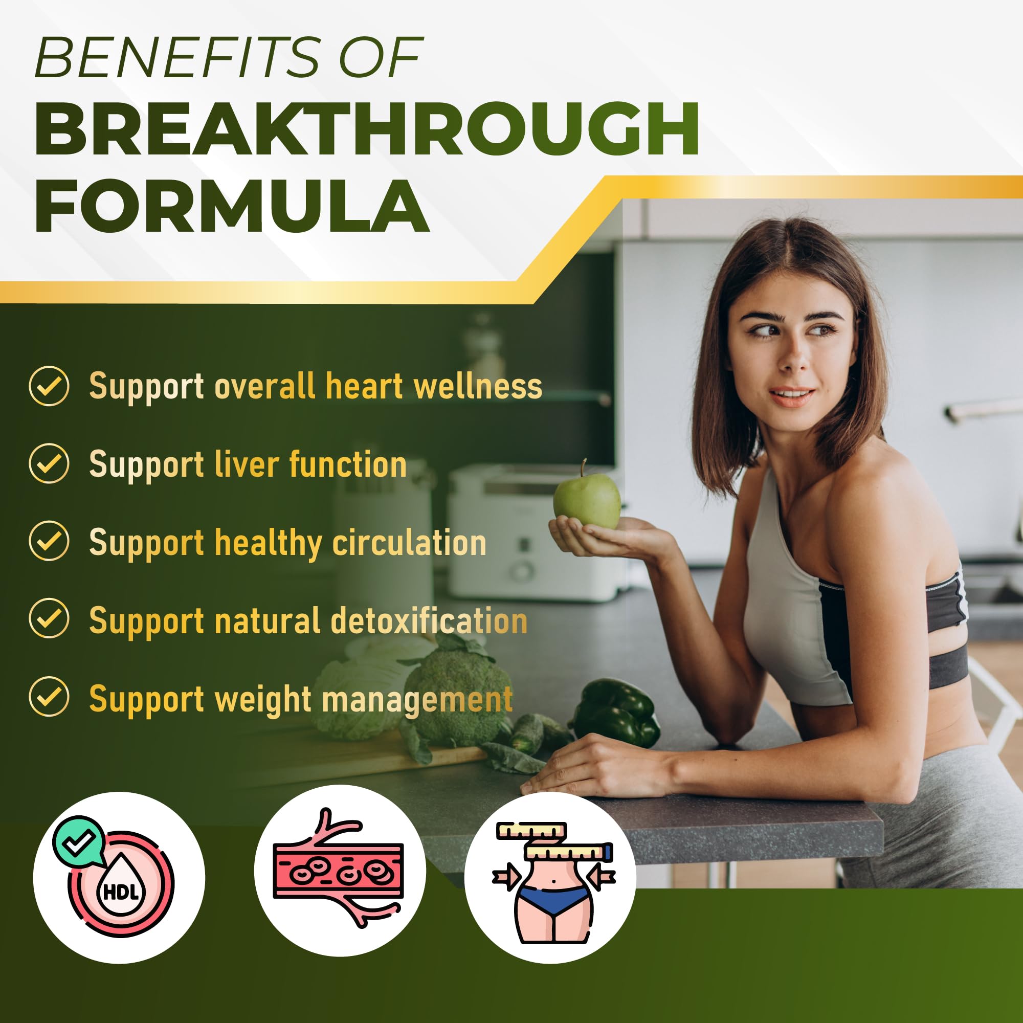 Citrus Bergamot with Red Yeast Rice, Garlic, Artichoke for Healthy Cholesterol, Heart Health (150 Count (Pack of 1))