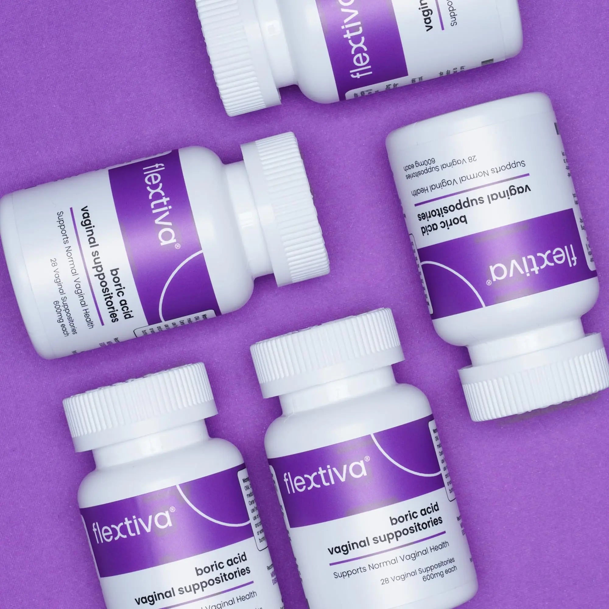 Flextiva Boric Acid Vaginal Suppositories - Boric Acid Pills for Women - Vaginal Health pH Balance for Women Flextiva Au supplements