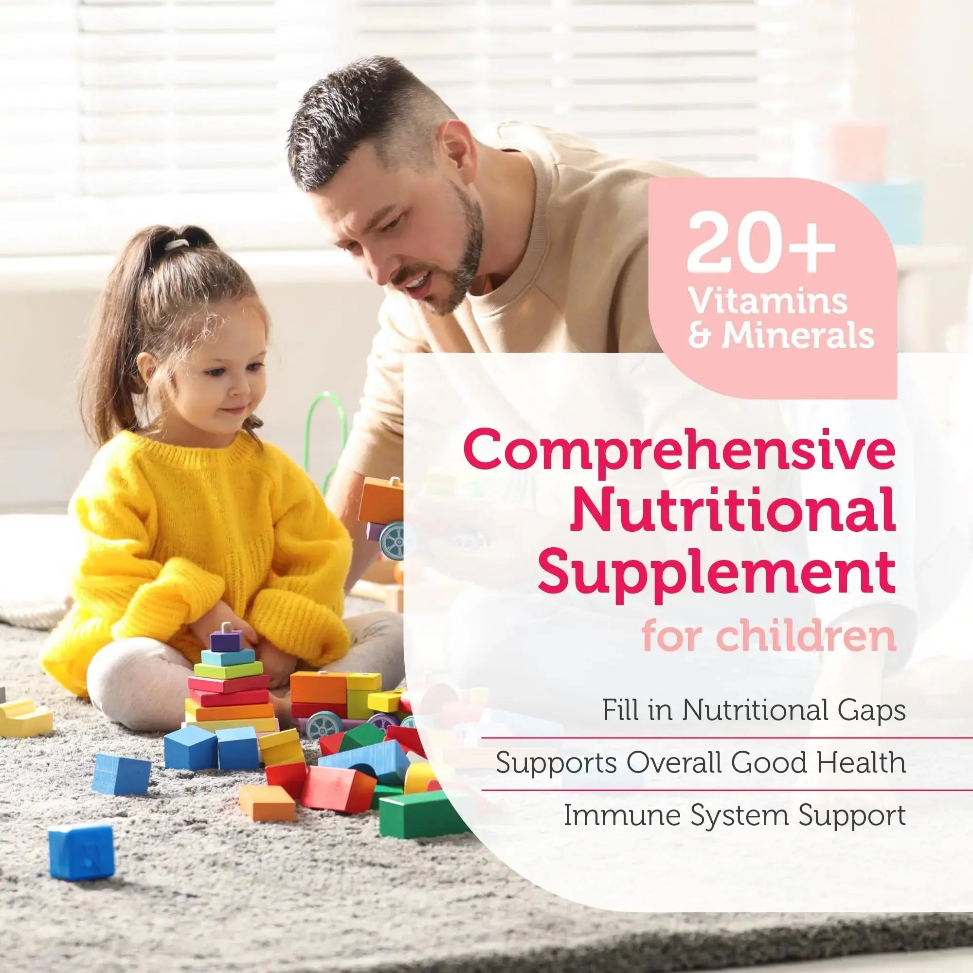 Zahler Kids Multivitamin Chewable Vitamin Tablet - Complete One Daily Vitamins Supplement - Contains 20+ Minerals Zahler Au supplements