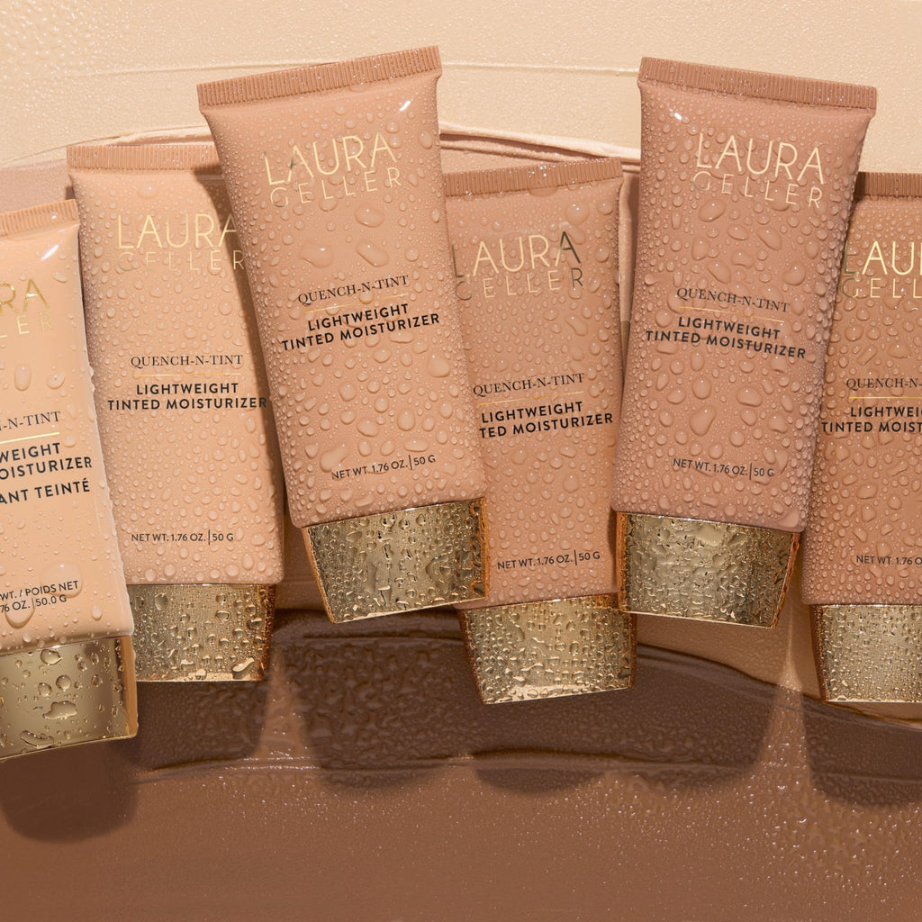 LAURA GELLER NEW YORK Quench-n-Tint Tinted Moisturizer - Sheer to Light Buildable Coverage - Natural Glow Finish - Lightweight Formula