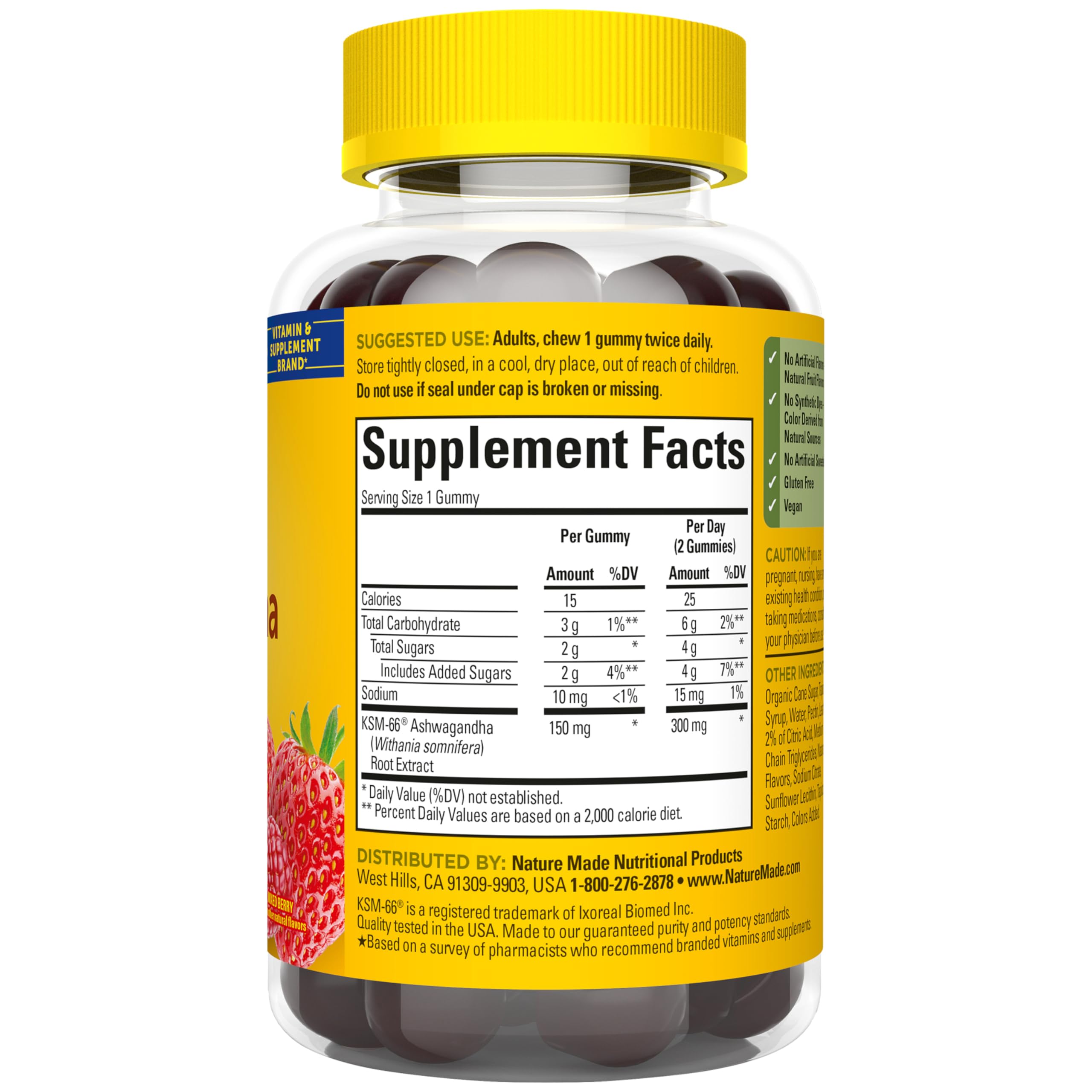 Nature Made Ashwagandha Gummies, Vegan, KSM 66 Ashwagandha Supplement for Stress Support, 60 Count, 30-Day Supply Nature Made Au supplements