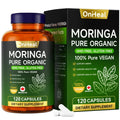 YBFQ Organic Moringa Capsules 1000 mg, 120 Count - Moringa Capsules with Organic Olefeira Powder, Supports Healthy Hair and Skin, Energy and Balance YBFQ Au supplements