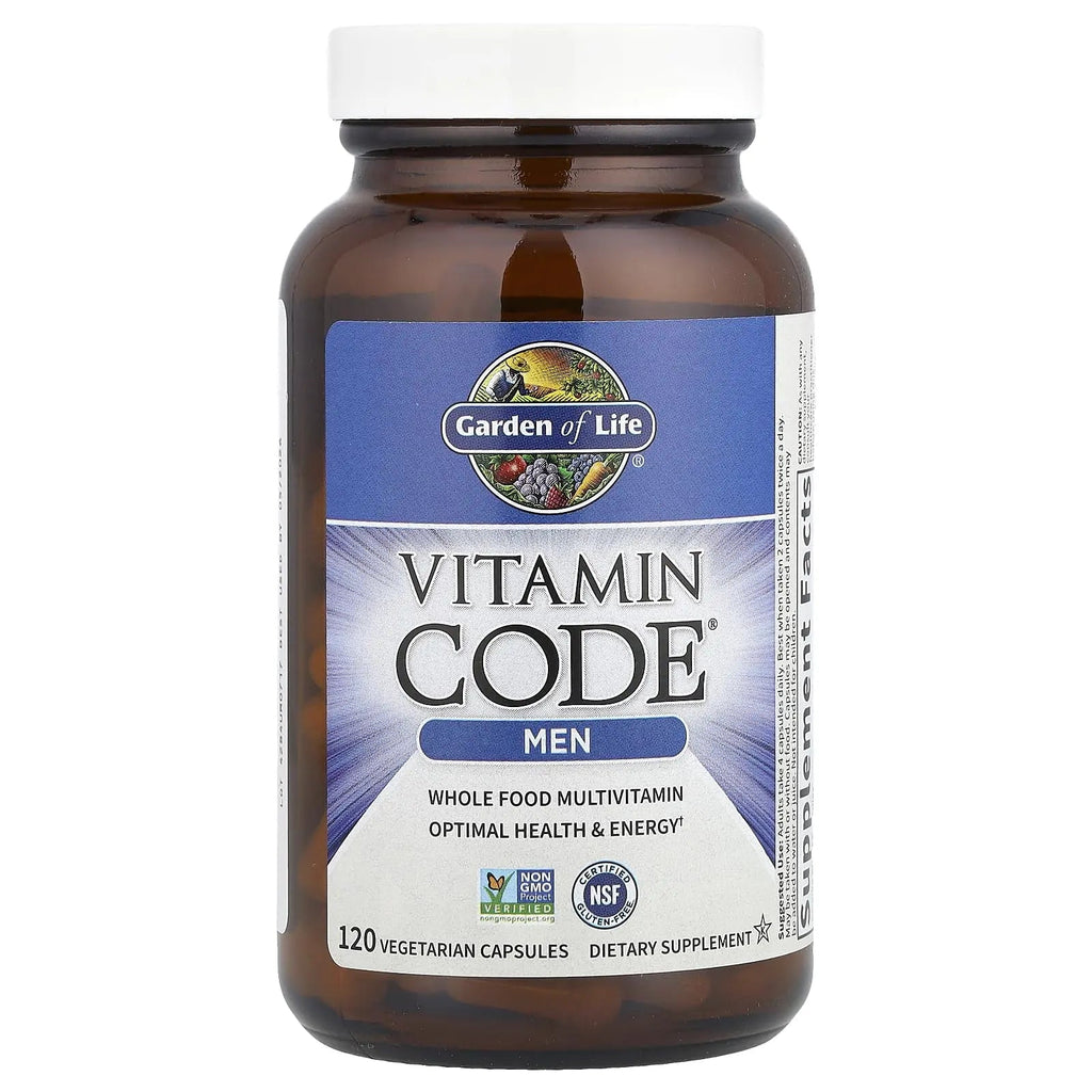 Garden of Life Vitamin Code Whole Food Multivitamin for Men - 120 Capsules, Vitamins for Men, Fruit & Veggie Blend and Probiotics for Energy Garden of Life Au supplements