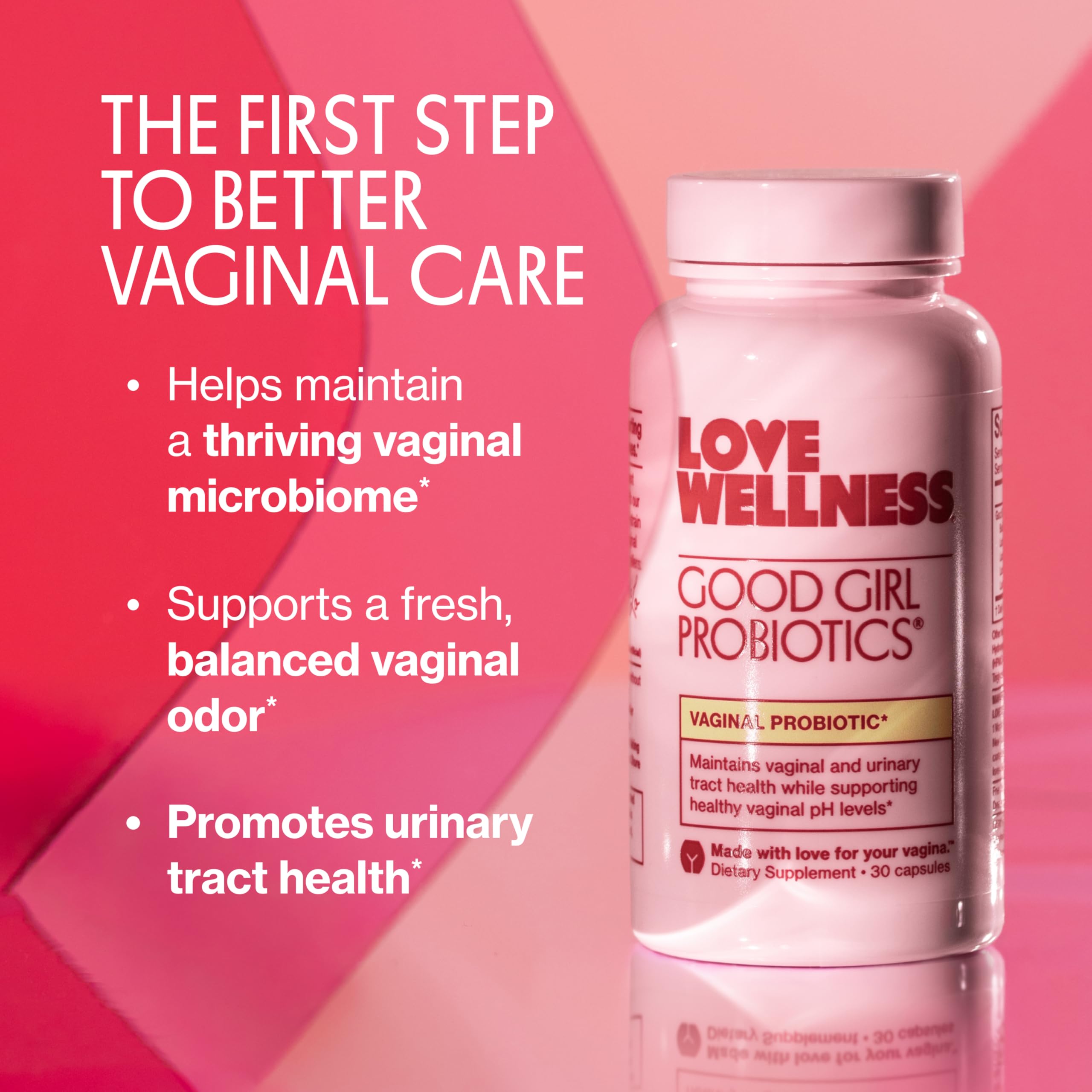 Love Wellness Good Girl Probiotics | Women’s Vaginal Health & pH Balance Supplement | 9-Strain Probiotic for Urinary Tract, Yeast, Odor & Immune Support | Gluten-Free (30-Day Supply) Love Wellness Au supplements