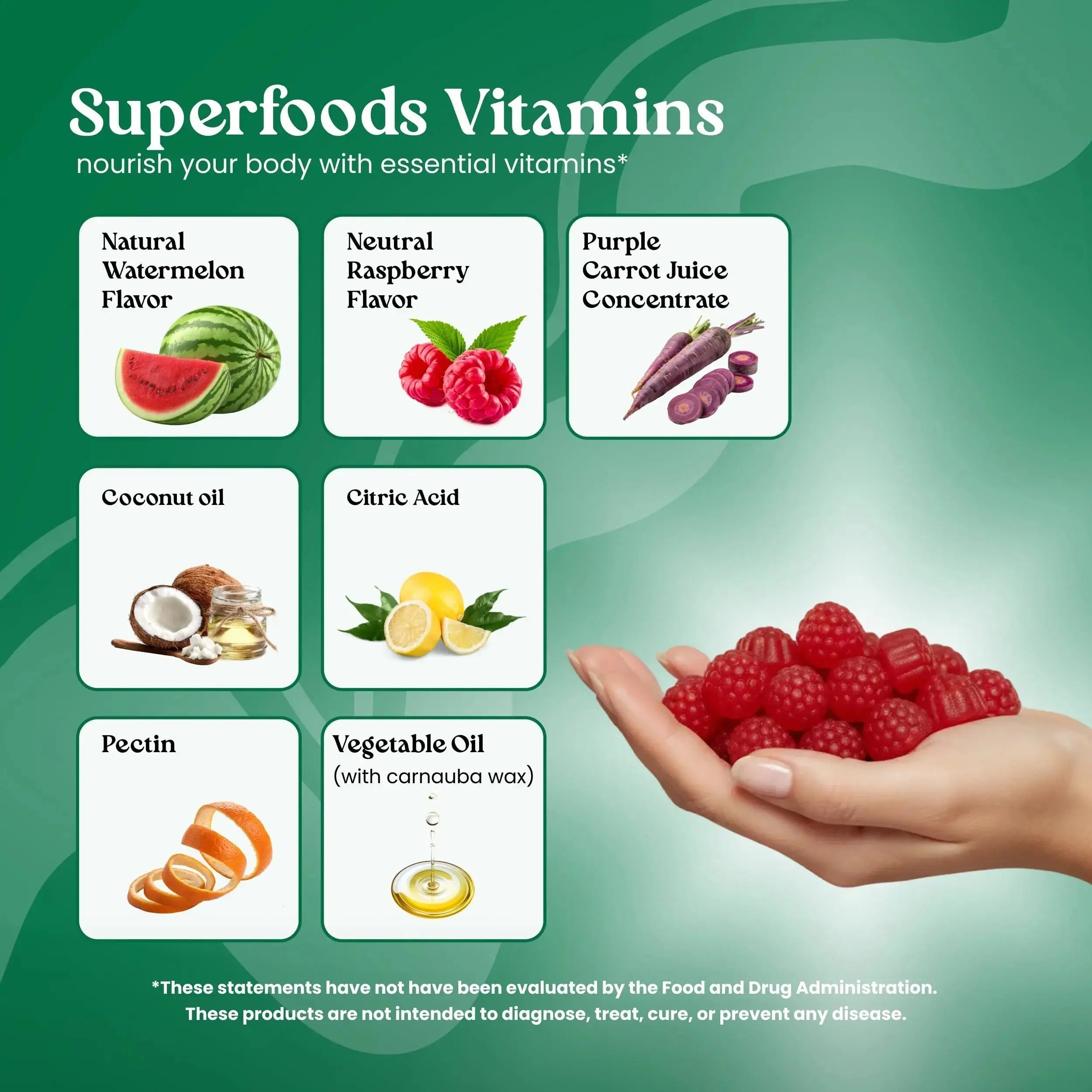 VITA GLOBE Superfood Gummy Vitamins – Immune Health & Antioxidant Support – Daily Wellness Gummies for Adults & Kids – Vegan VITA GLOBE Au supplements