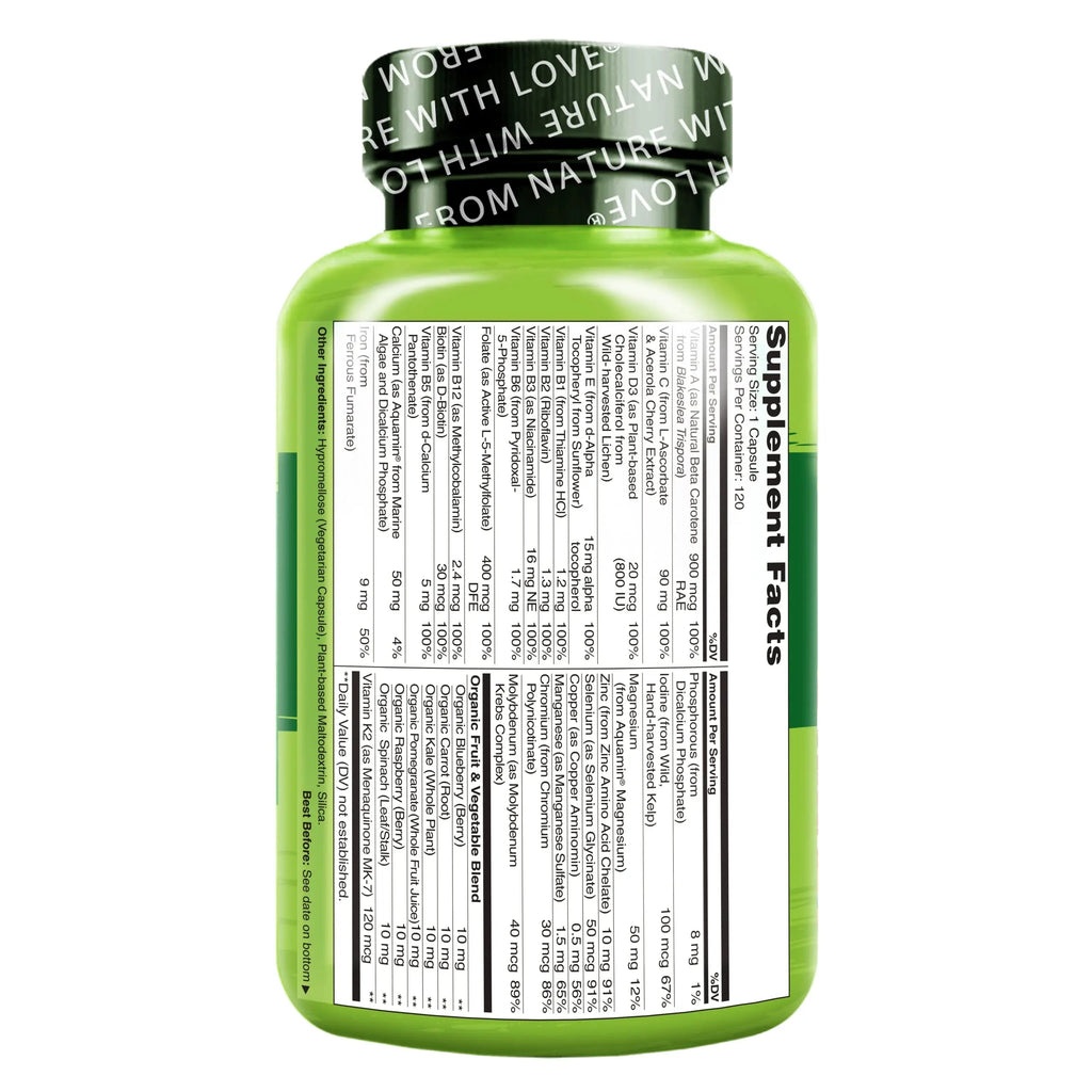NATURELO One Daily Multivitamin for Women - Energy Support - Whole Food Supplement NATURELO Au supplements