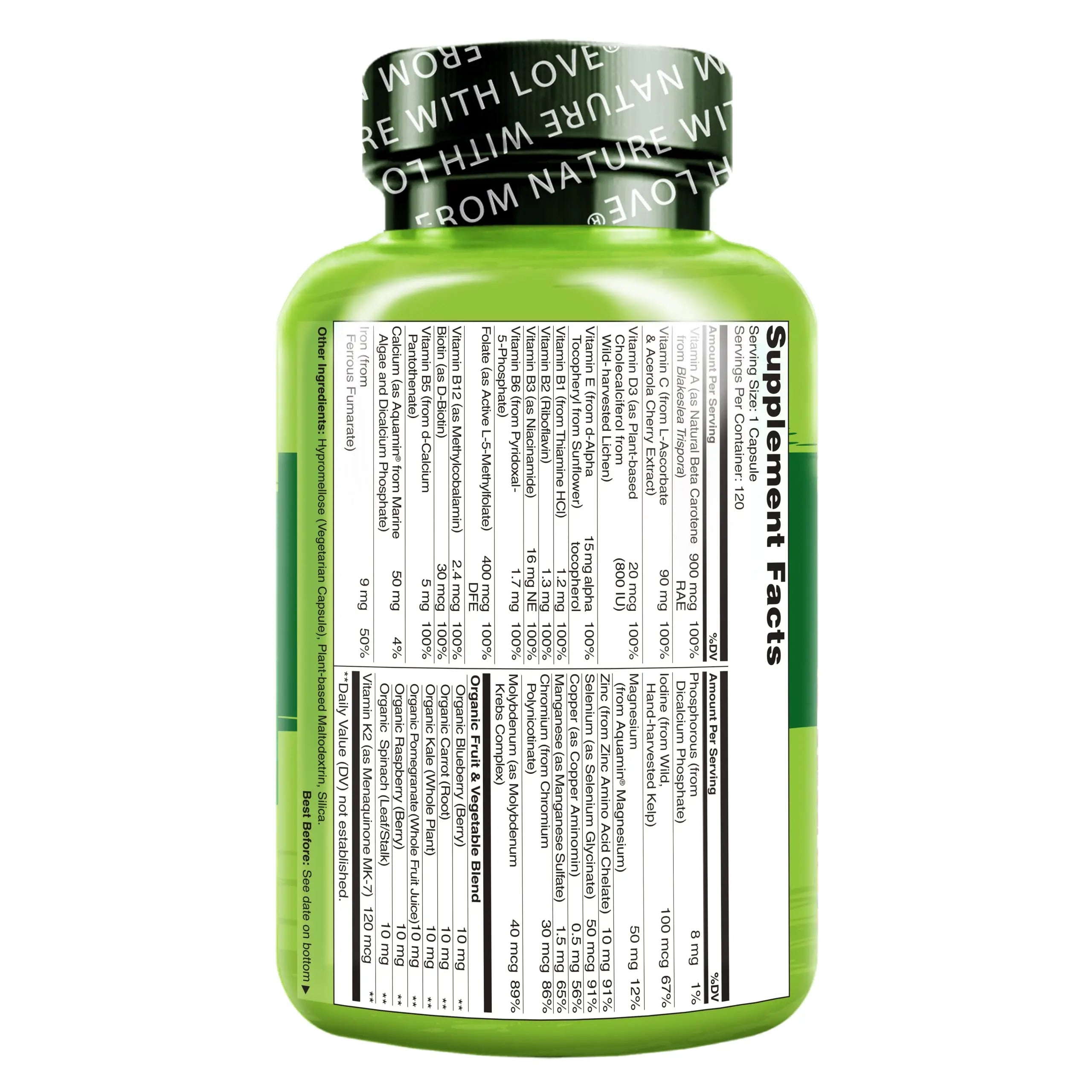 NATURELO One Daily Multivitamin for Women - Energy Support - Whole Food Supplement NATURELO Au supplements