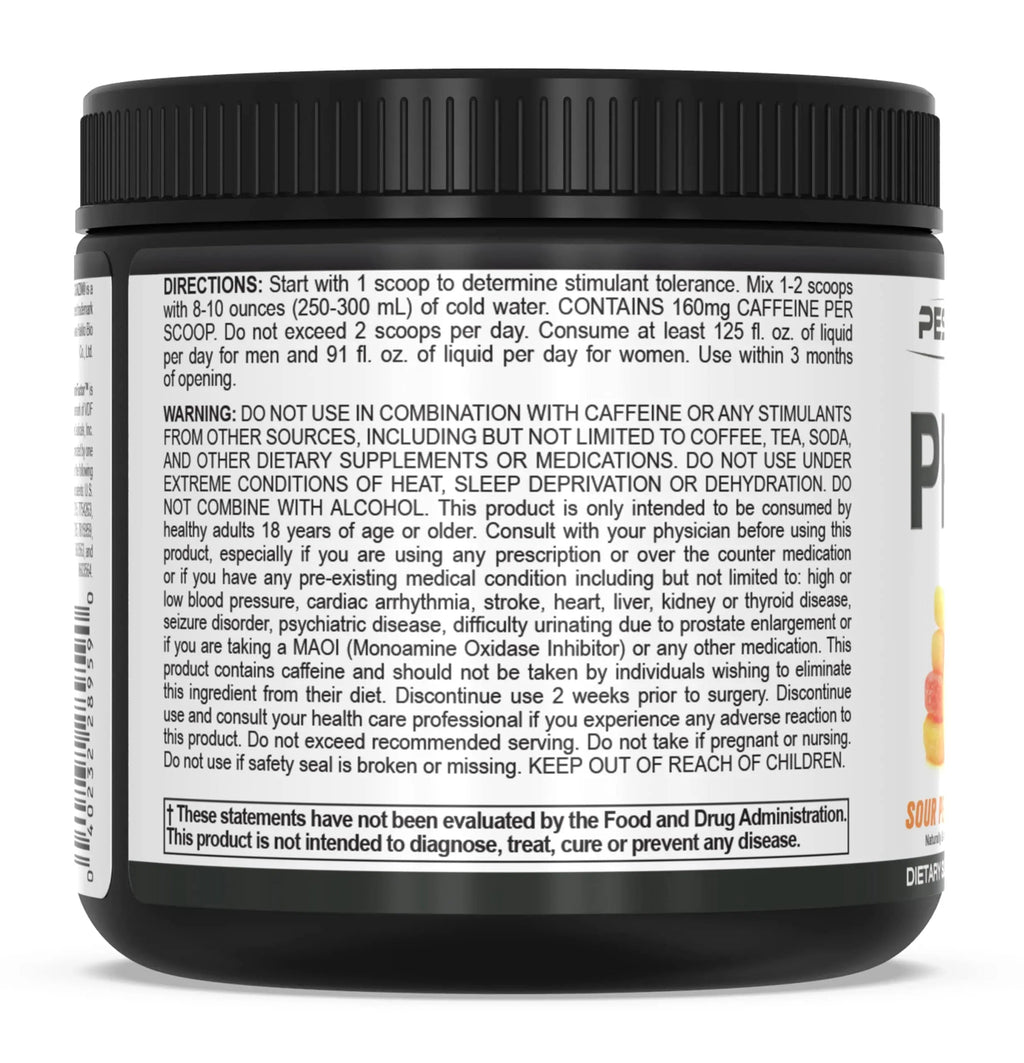 PEScience Prolific Pre Workout Powder, Sour Peach Candy, 40 Scoop, Energy Supplement PEScience Au supplements