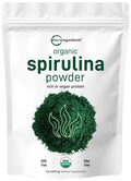Micro Ingredients Organic Spirulina Powder, 1lb | Blue-Green Algae, Rich in Vegan Protein, Vitamins & Minerals | Source of Natural Chlorophyll & Enzymes