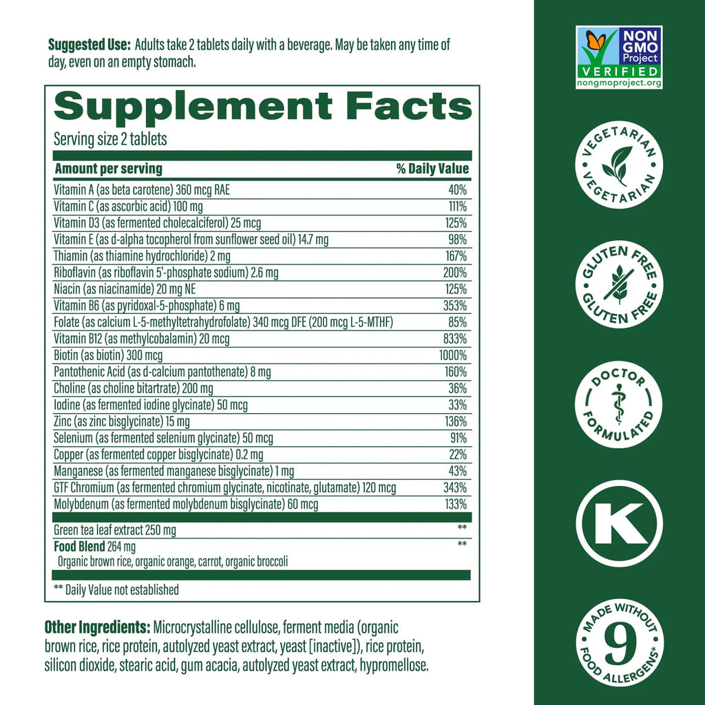 MegaFood, Multi for Women 55+, Supports Optimal Health and Wellbeing, Multivitamin and Mineral Dietary Supplement, Gluten Free, Vegetarian, 60 tablets (30 servings) MegaFood Au supplements