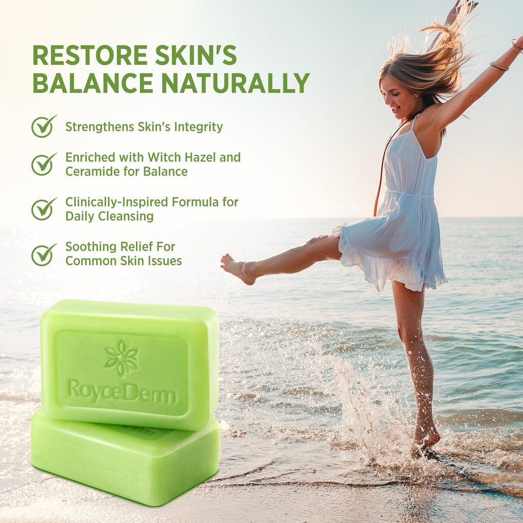 Roycederm Antifungal Bar Soap - Tea tree Oil Soap - Athlete’s Foot Treatment for Jock Itch & Ringworm