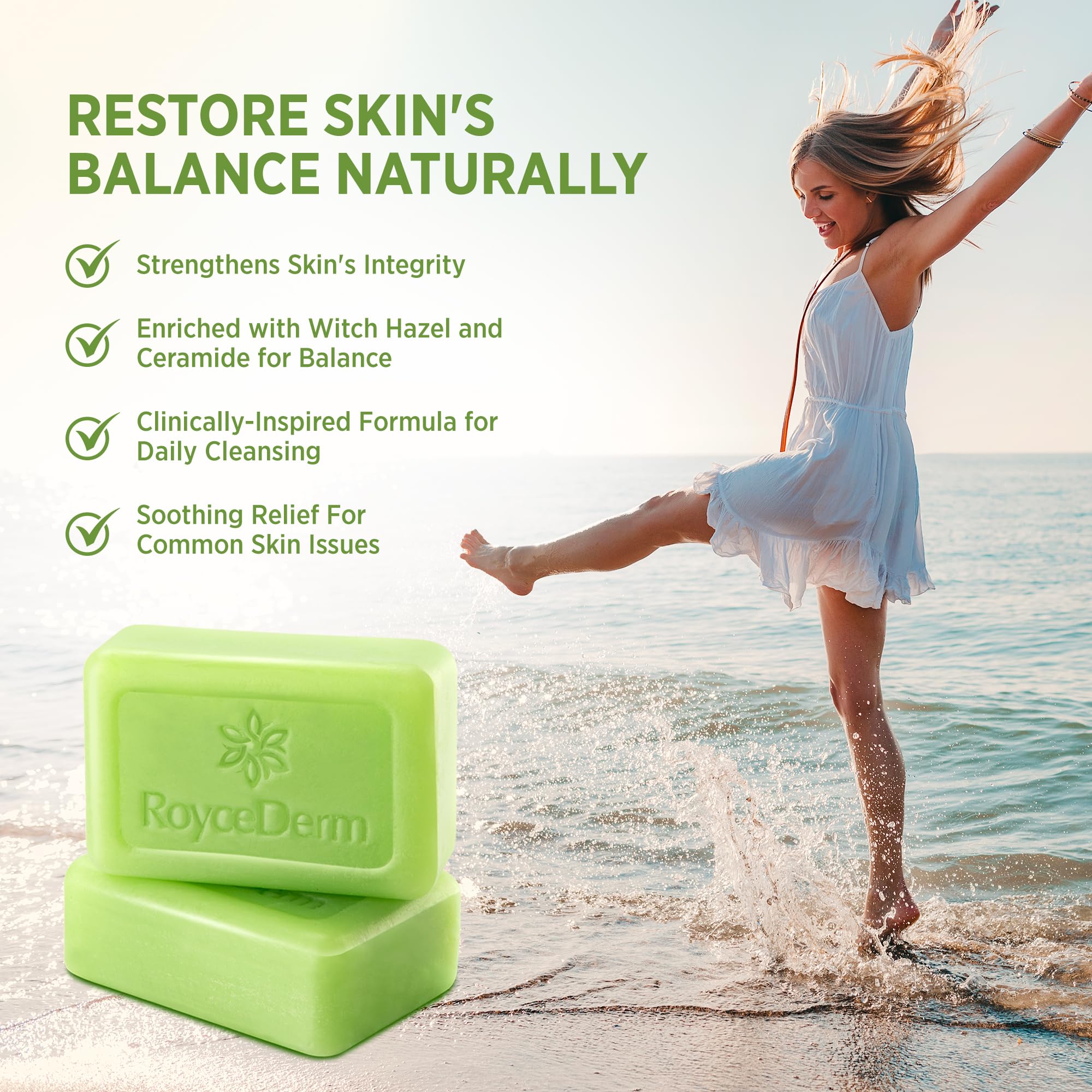 Roycederm Antifungal Bar Soap - Tea tree Oil Soap - Athlete’s Foot Treatment for Jock Itch & Ringworm