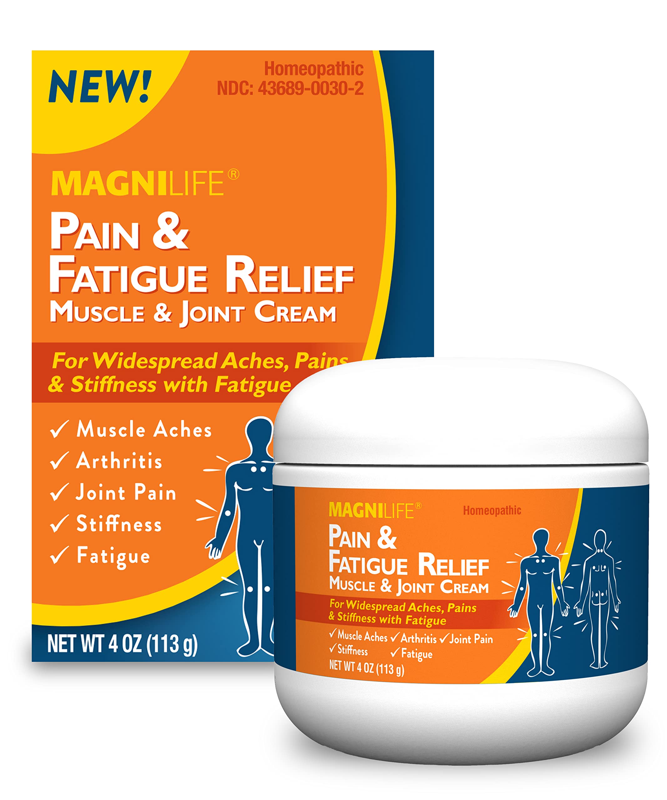 MagniLife Pain and Fatigue Relief Cream, 4 oz, Fast-Acting Relief for Fibromyalgia Symptoms, Muscle Aches & Joint Pain, Helps Relieve Soreness & Tenderness, Deep Penetrating Formula MagniLife Au supplements