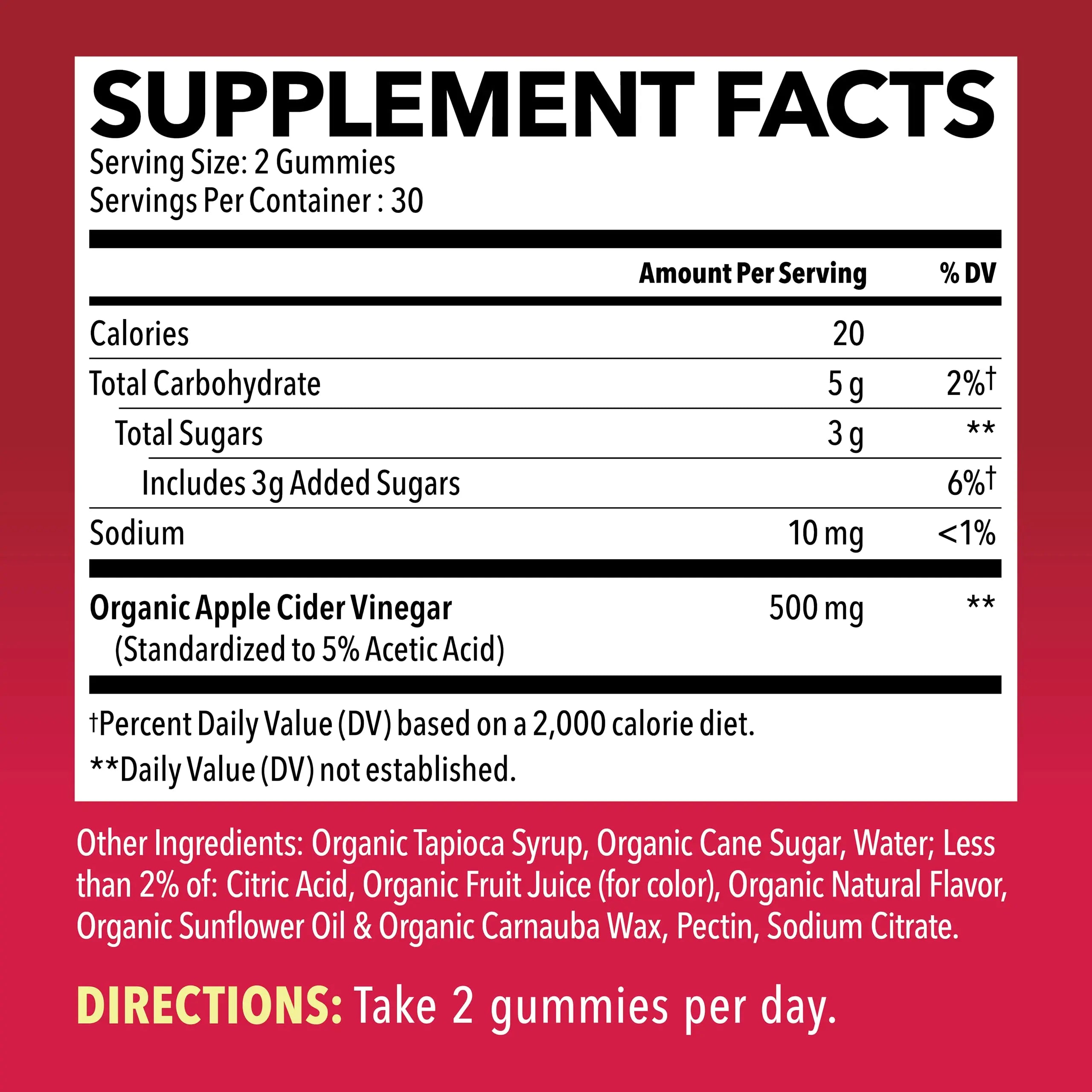 Organic Apple Cider Vinegar Gummies Detox | The Mother Enzyme | ACV Gummy HAVASU NUTRITION Au supplements