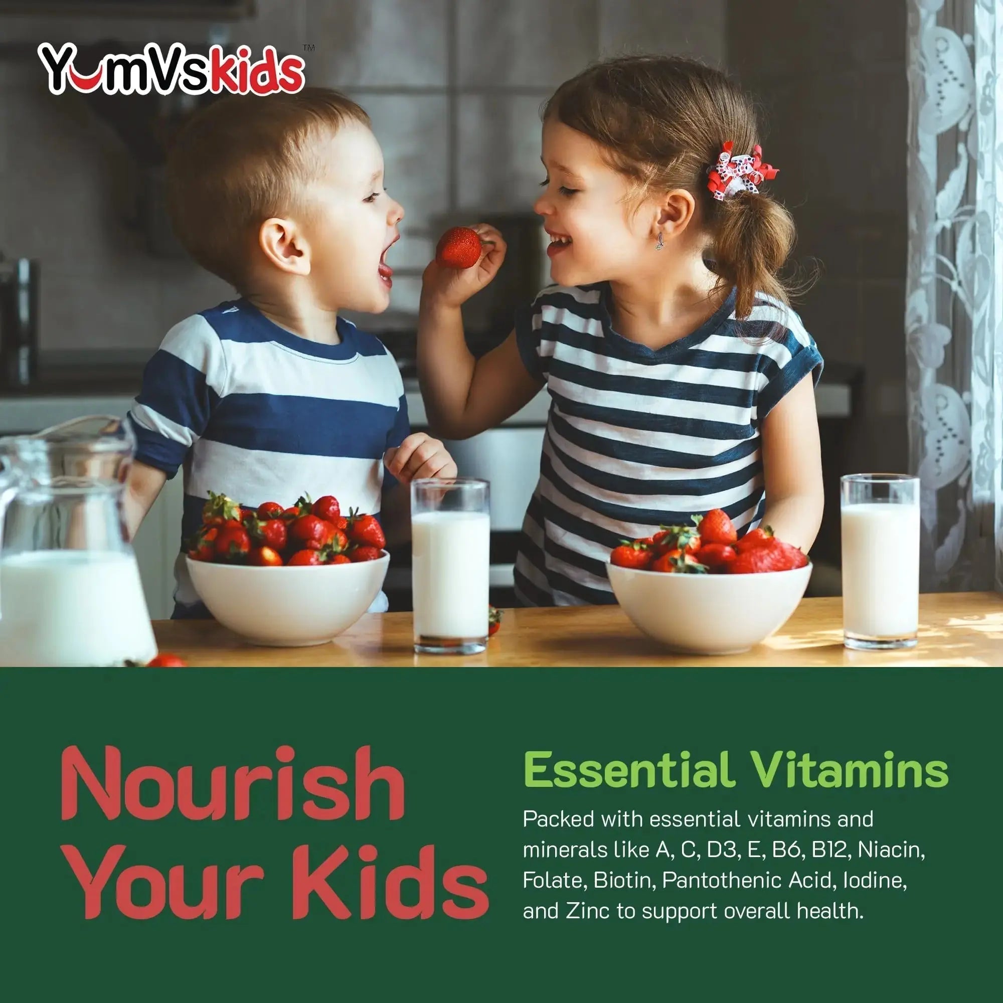 YumVs Kids Multivitamin Gummies - Fruit Flavored Chewable Children's Multivitamin - Kids Vitamins Multivitamin Gummy with 12 Minerals & Vitamins A C D3 E B6 B12 YUM-V'S Au supplements