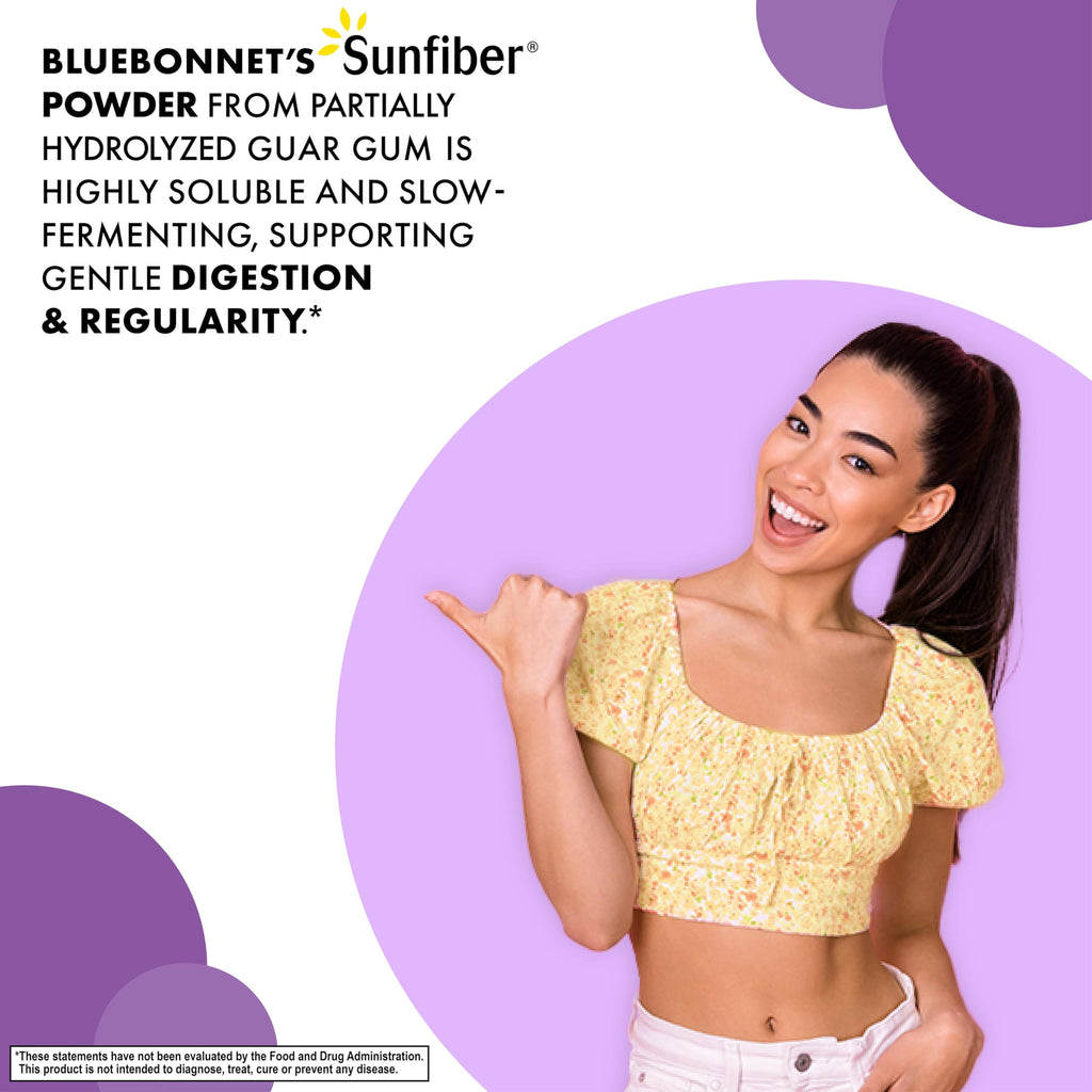 BlueBonnet Nutrition Sunfiber – 6 g of Plant Based Prebiotic Soluble Fiber – Supports Digestive Health* - Instant Dissolve – Non-GMO, Vegan, Kosher