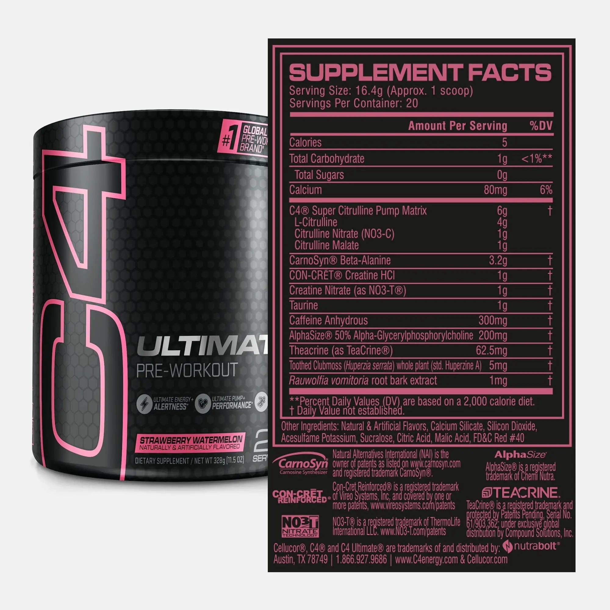 Cellucor C4 Ultimate Pre Workout Powder Strawberry Watermelon - Sugar Free Cellucor Au supplements