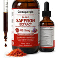 GREENPEOPLE Saffron Extract Supplements Drop - 24-in-1 88.5mg Saffron Extract with Ashwagandha,Black Cohosh & Lion's Mane for Mood&Focus,Stress Relief,Cortisol Reducer,Menopause – Vegan 2FL OZ GREENPEOPLE Au supplements