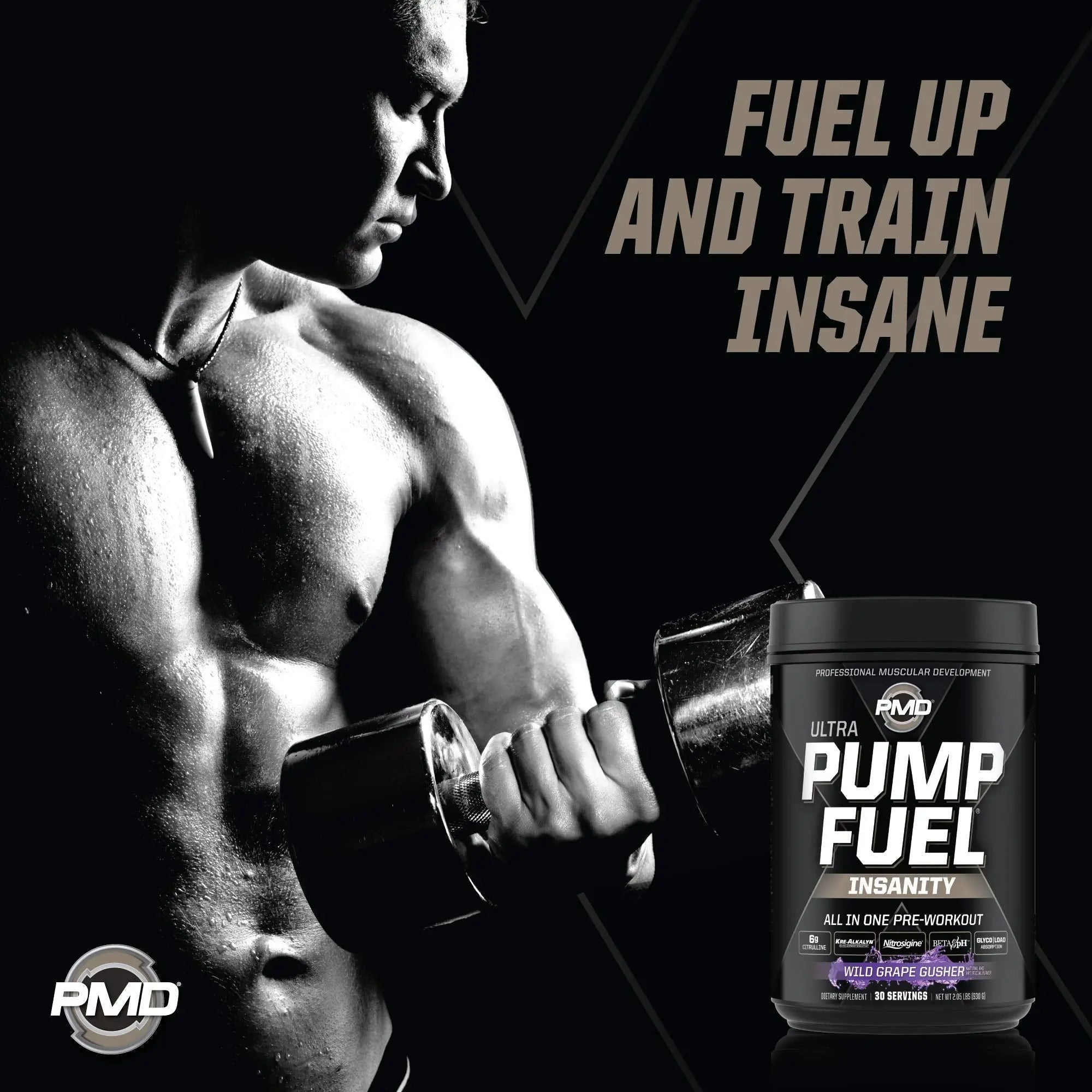PMD Sports Ultra Pump Fuel Insanity - Pre Workout - Grape Gusher (30 Servings) PMD Au supplements