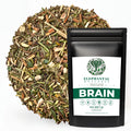 Elephantal Wellness Premium Brain Herbal Tea | Nootropic Focus & Mental Clarity with Ginkgo, Bacopa, Gotu Kola & Rosemary | Non-GMO, Caffeine-Free Coffee Alternative, Handmade Loose Leaf Blend, 2oz Loose Leaf, 20 Servings Elephantal Wellness Au supplements