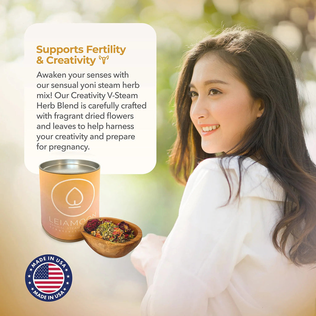 Yoni Steam Herbs Creativity Blend, Receptivity & Fertility Yoni Herbs for Cleansing and Toning Leiamoon Au supplements