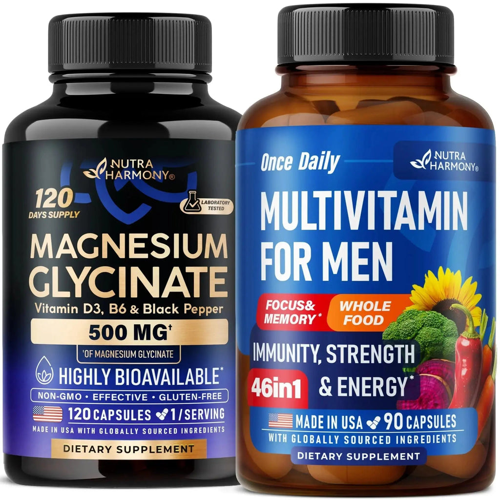 NUTRAHARMONY Multivitamins for Men & Magnesium Glycinate Capsules NUTRAHARMONY Au supplements